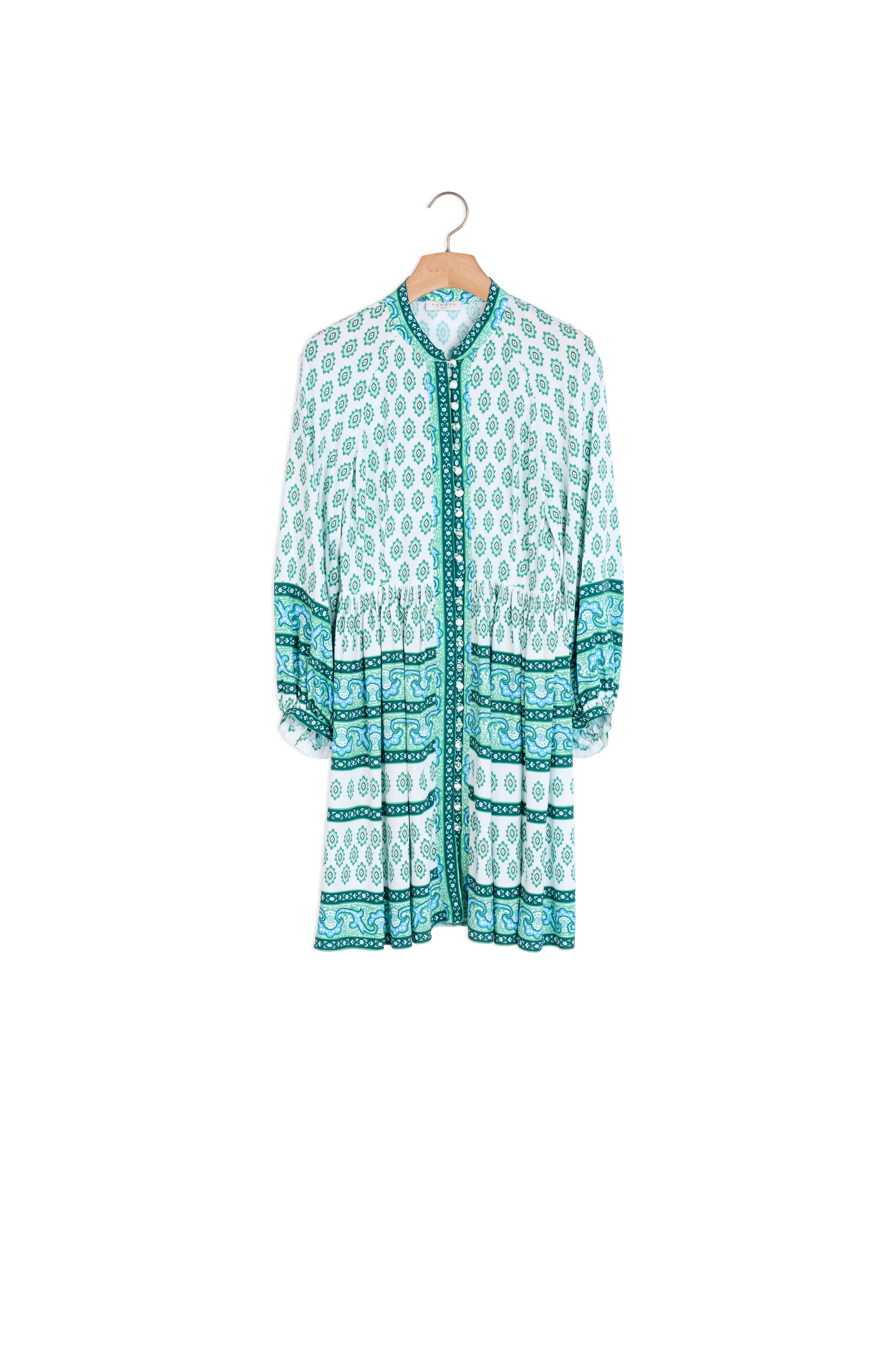 Robe Chemise imprimée courte Sandro seconde main