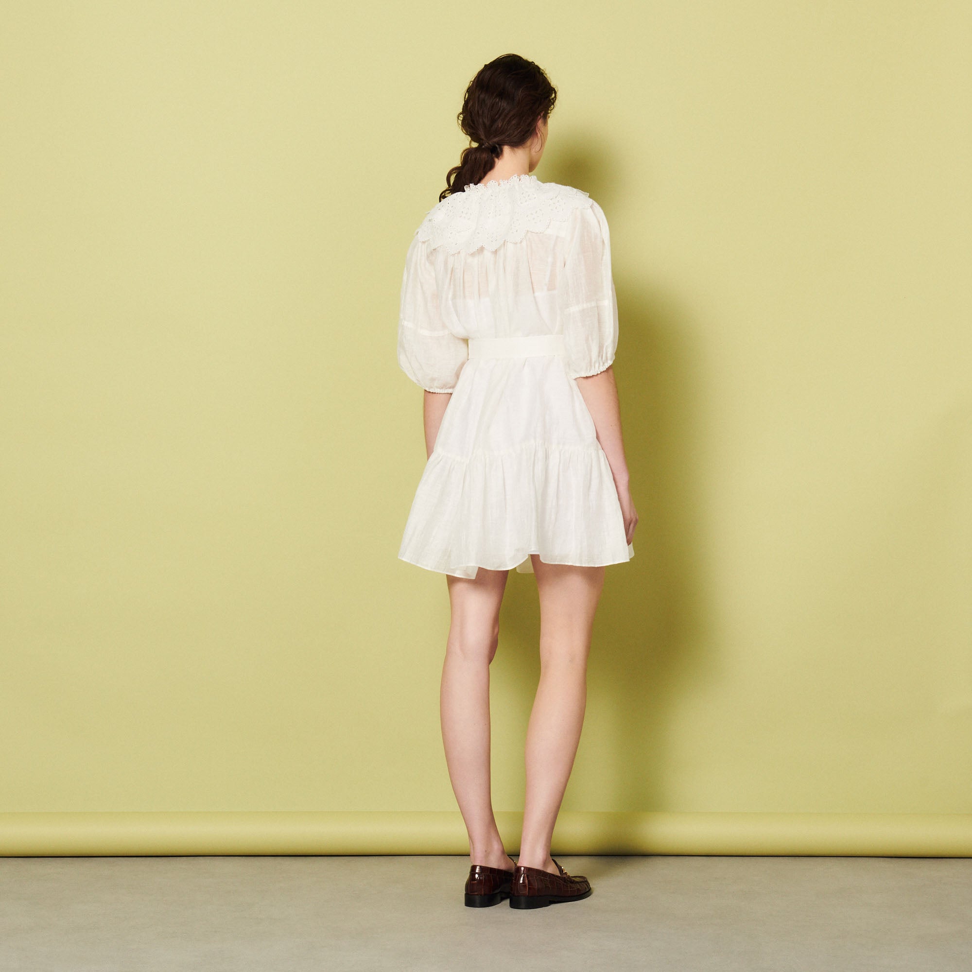 Robe courte en lin Sandro seconde main