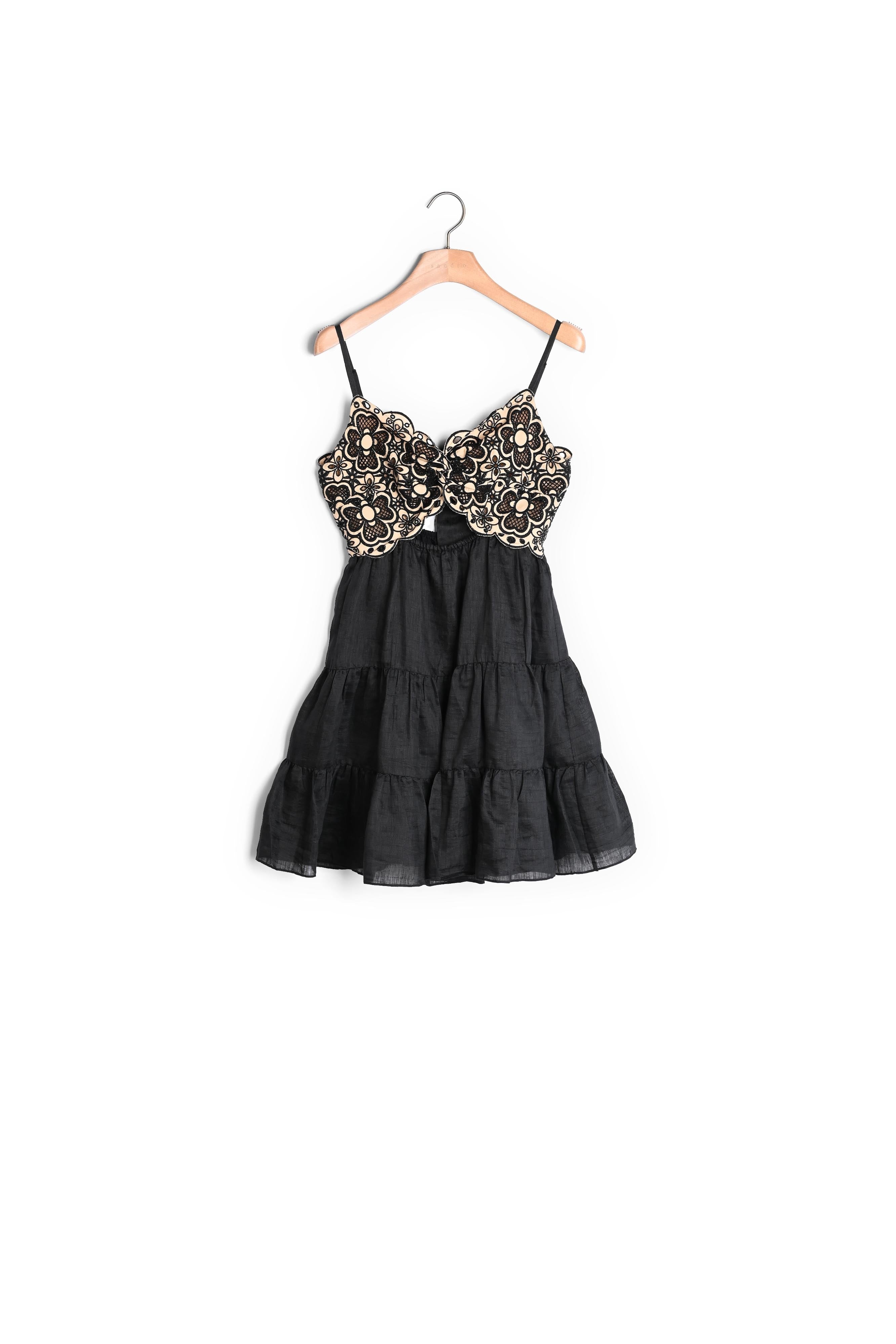 Robe bicolore brodée Sandro seconde main