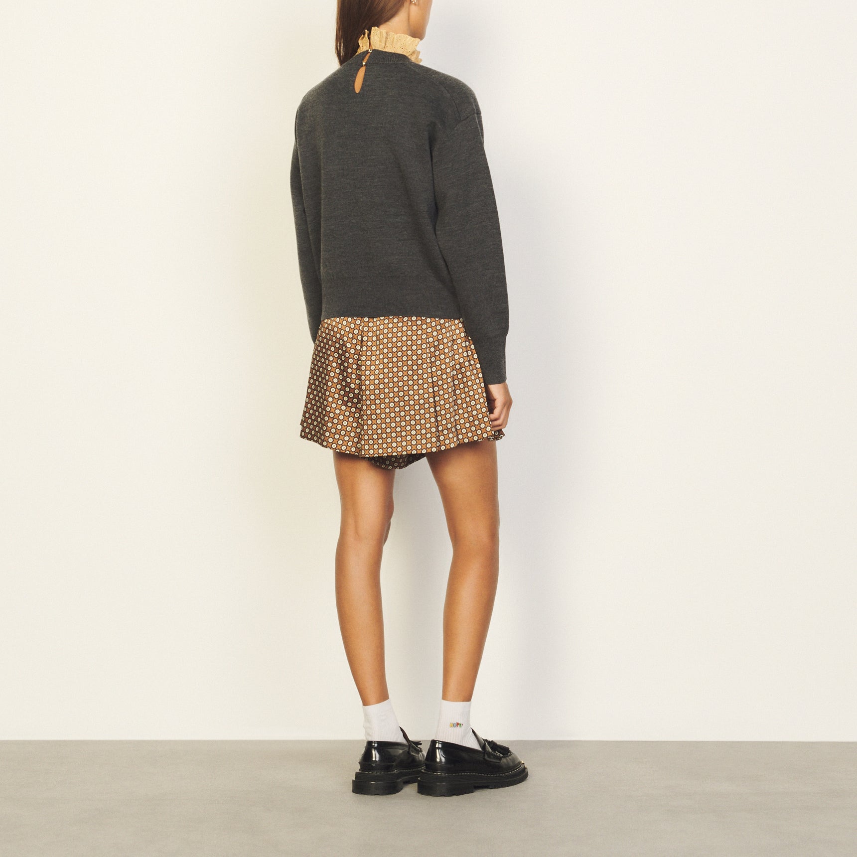 Pull Gris Foncé Sandro seconde main