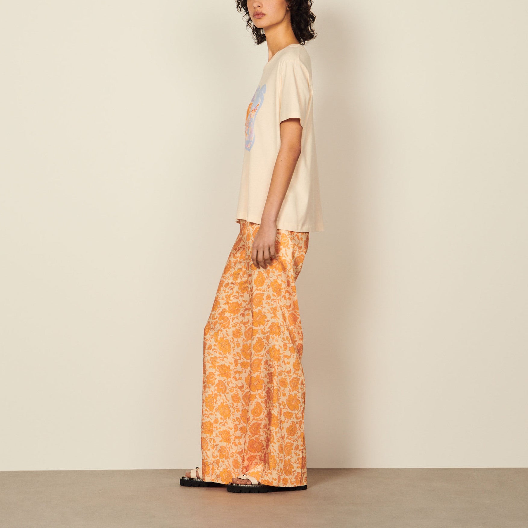 Tee-shirt en coton biologique Peace Sandro seconde main