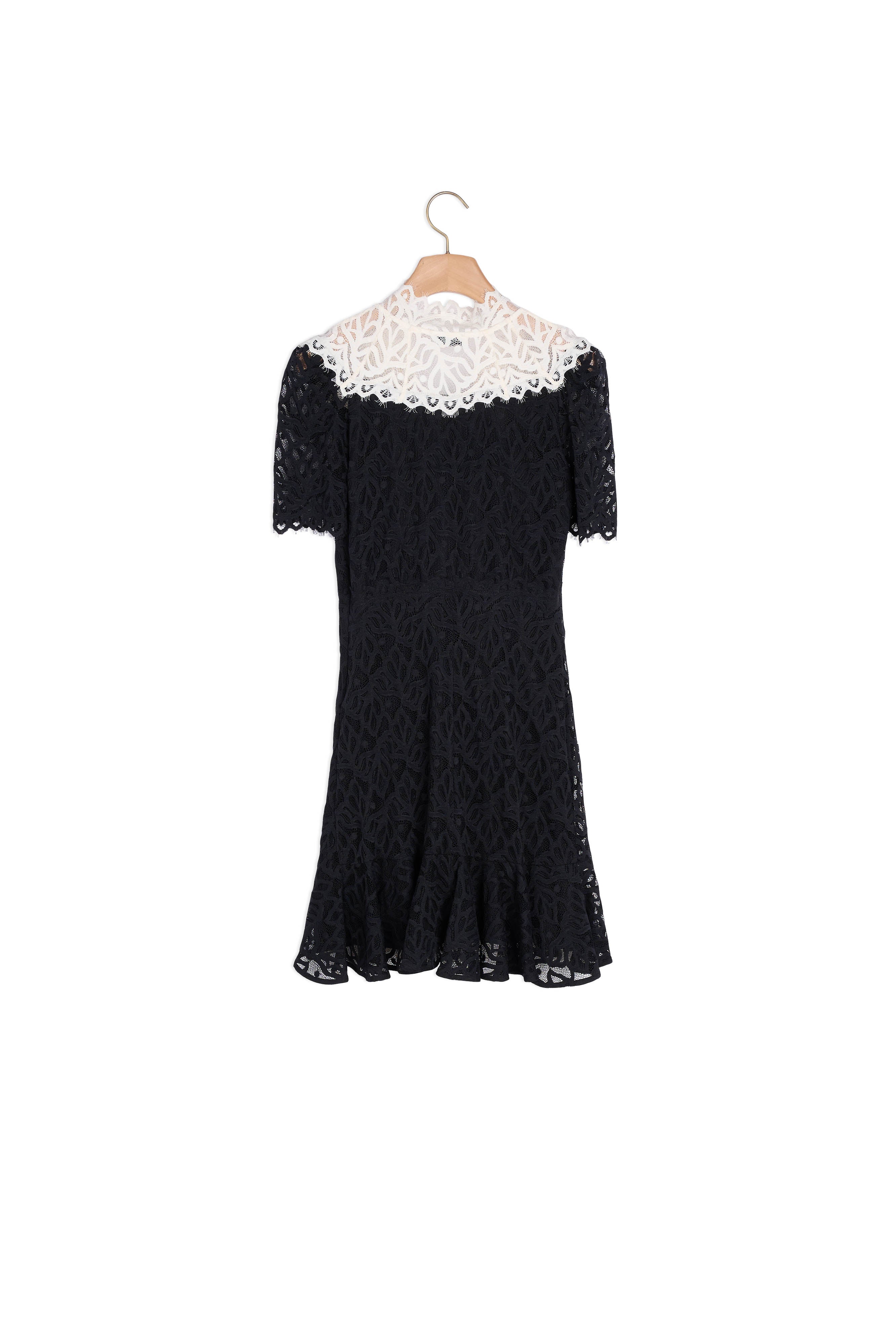 Robe en dentelle bicolore Sandro seconde main