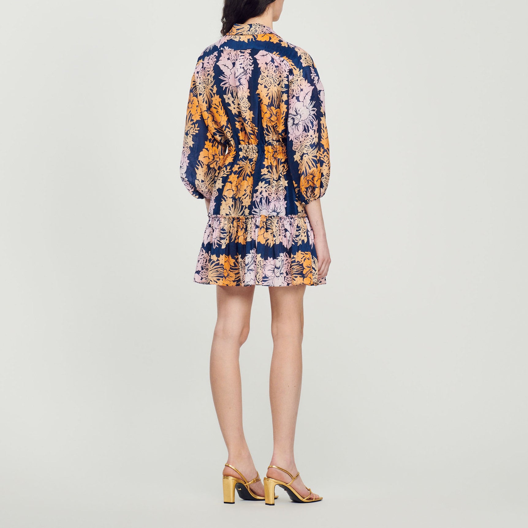 Robe courte imprimée Hawaï Sandro seconde main