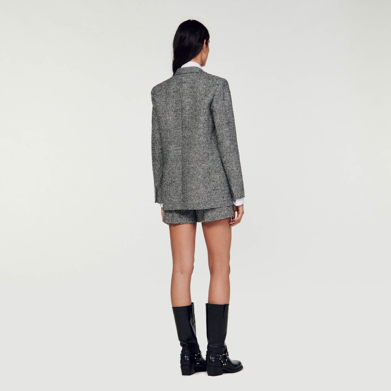 Veste de tailleur pied de poule Sandro seconde main