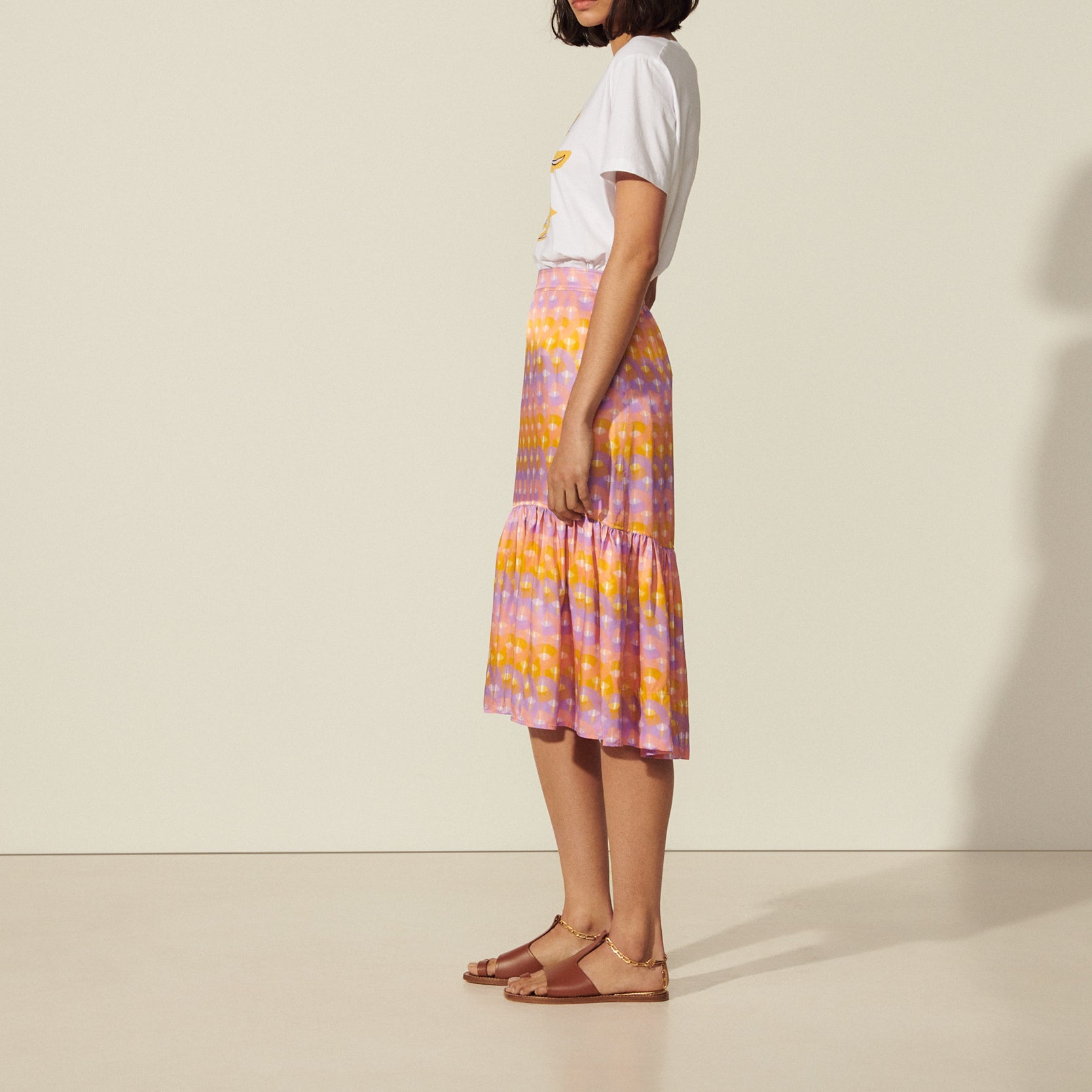 Jupe longue imprimée Sandro seconde main