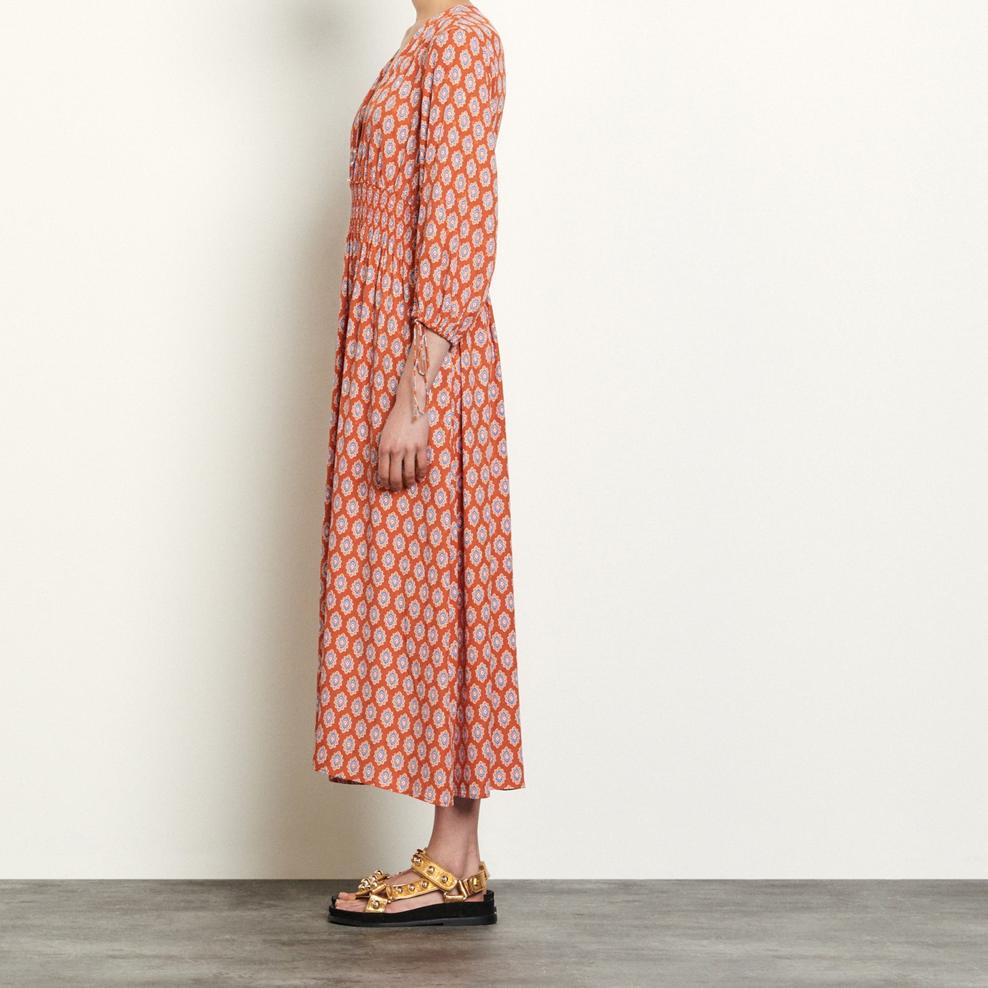 Robe longue en jacquard imprimé Sandro seconde main