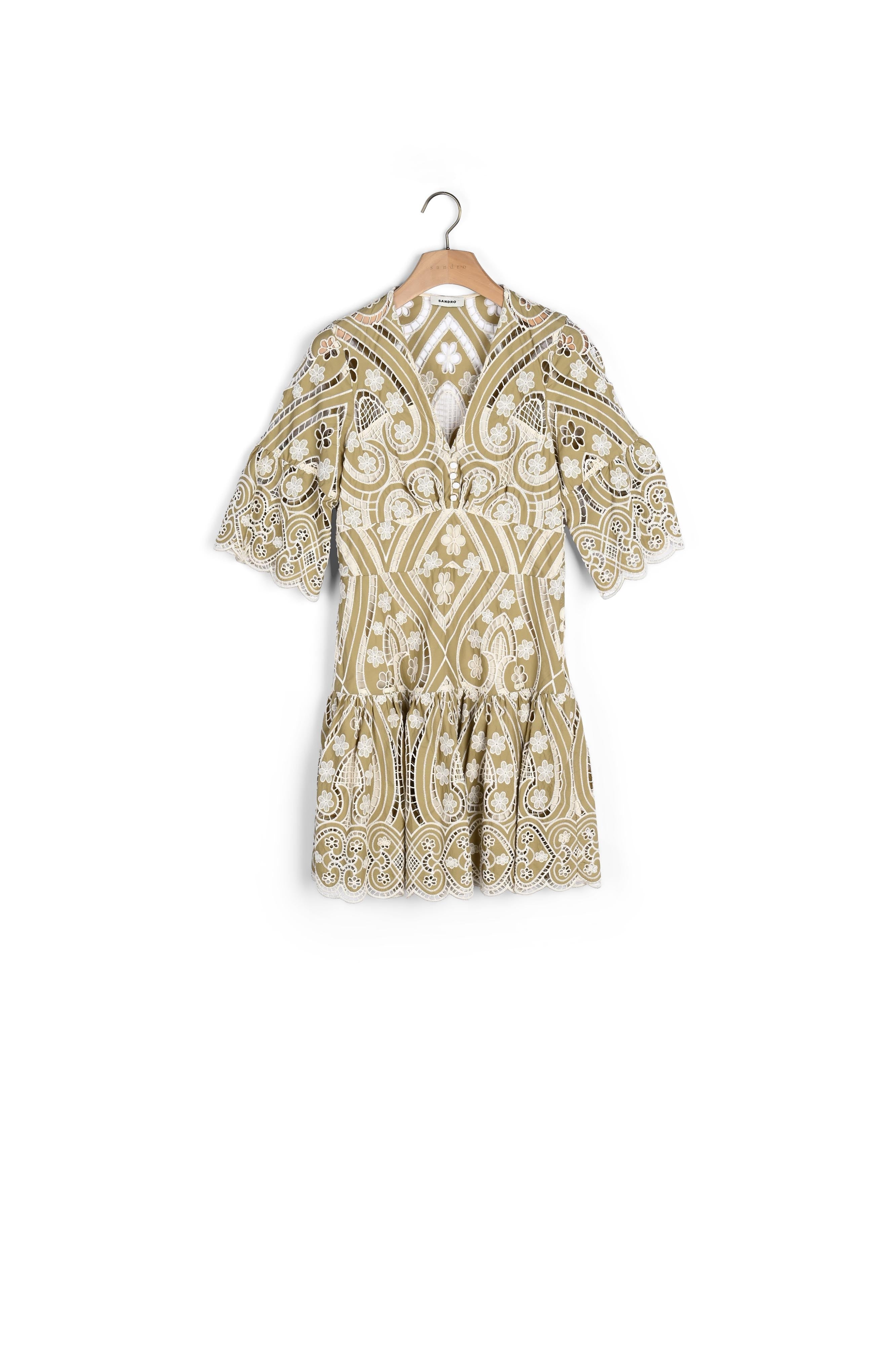 Robe en guipure bicolore Sandro seconde main