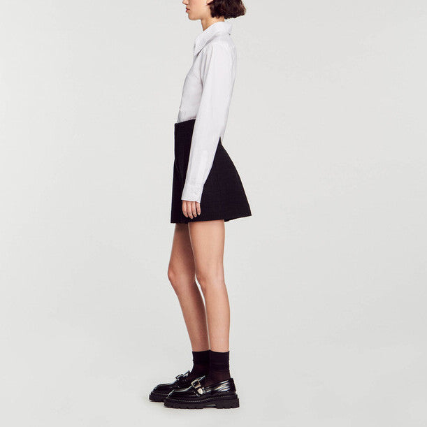 Short taille haute en tweed Sandro seconde main