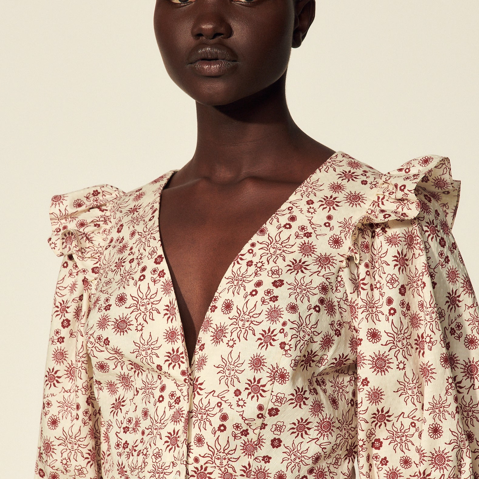 Chemise courte imprimée Sandro seconde main