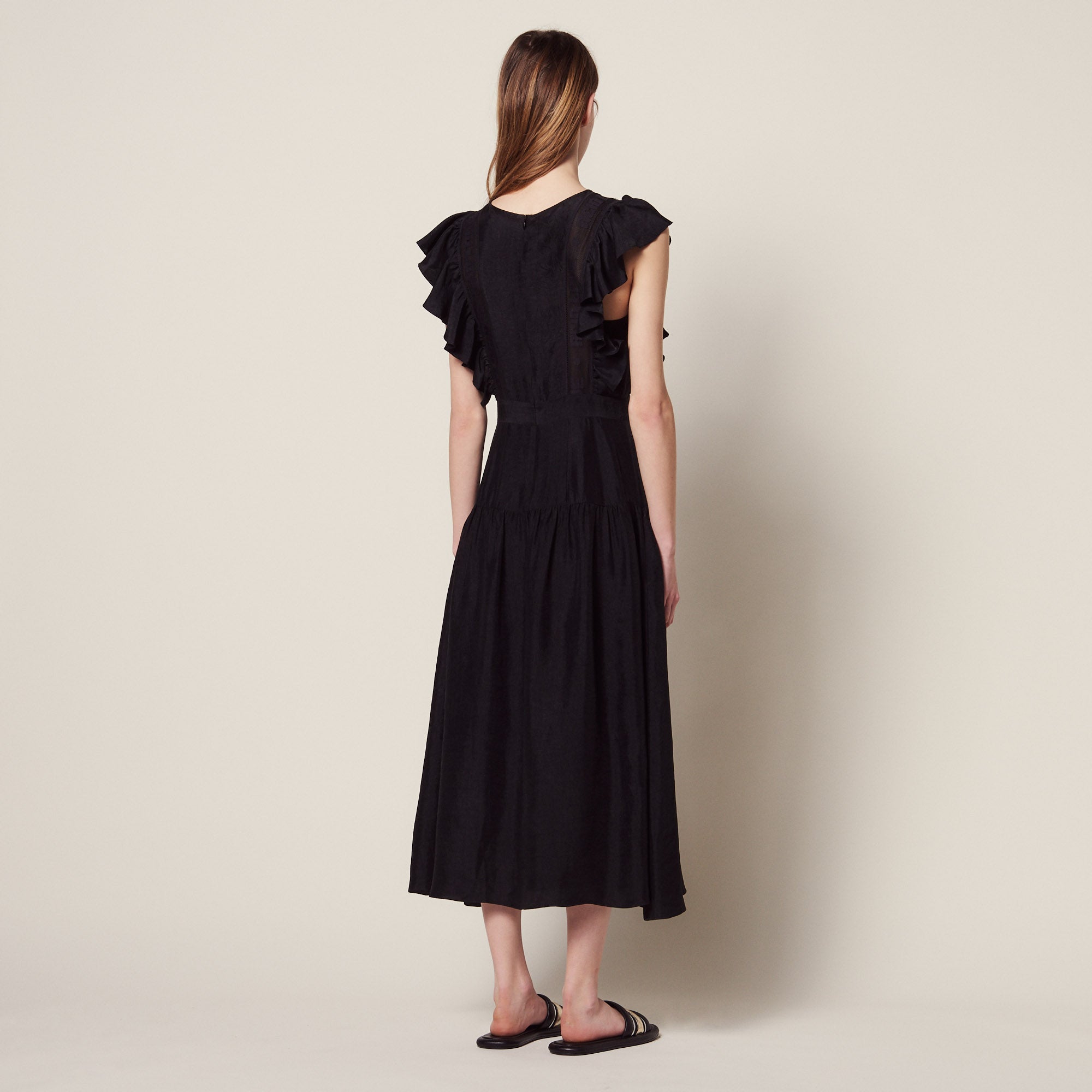 Robe longue fluide sans manches Sandro seconde main