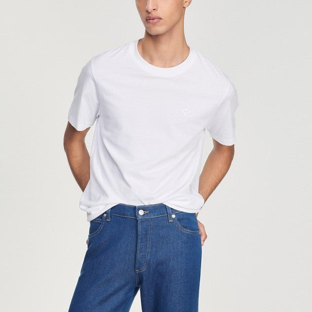 TEE SHIRT blanc Sandro seconde main