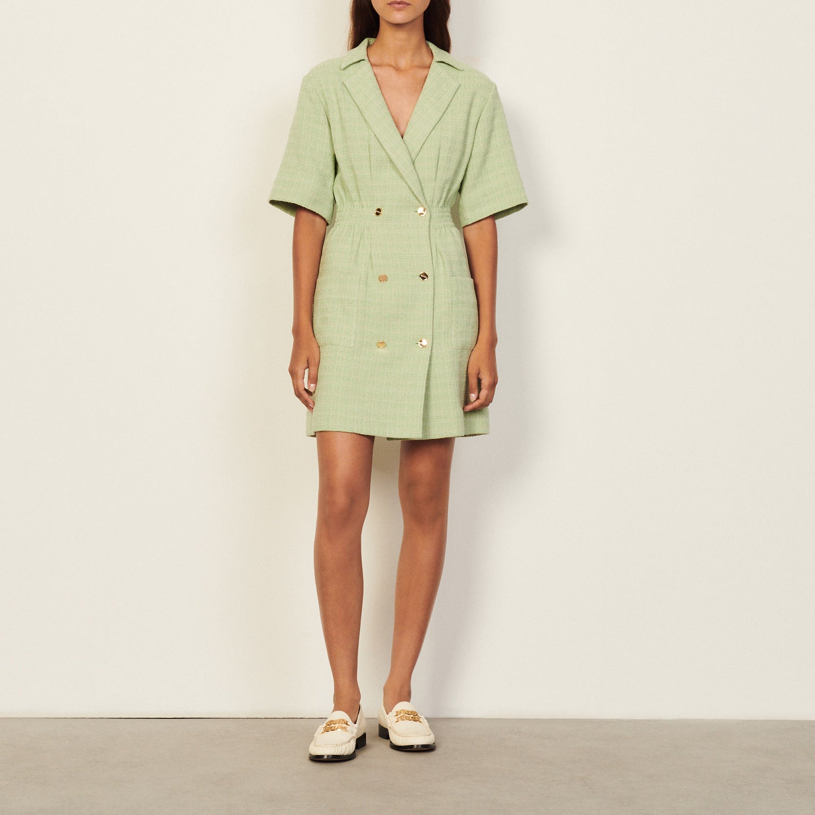 Robe à col tailleur Sandro seconde main