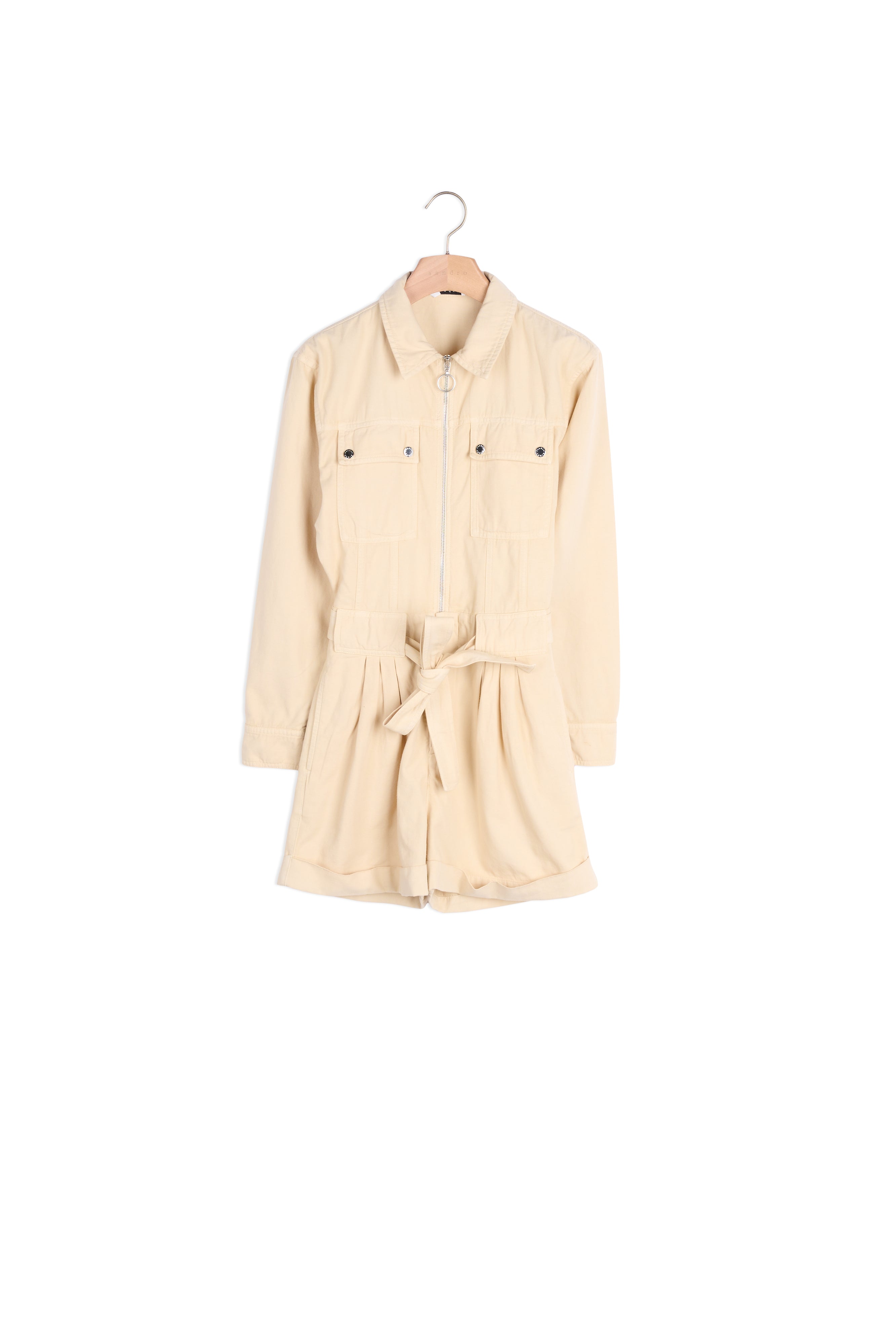 Combinaison Short en coton et lin Sandro seconde main