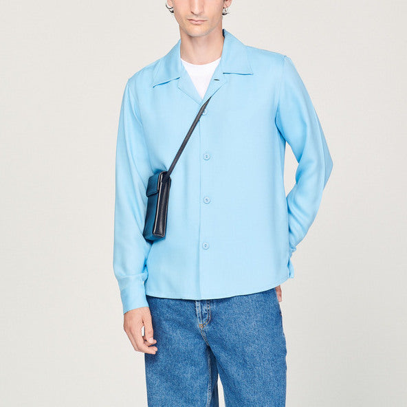 Chemise fluide à col requin Sandro seconde main