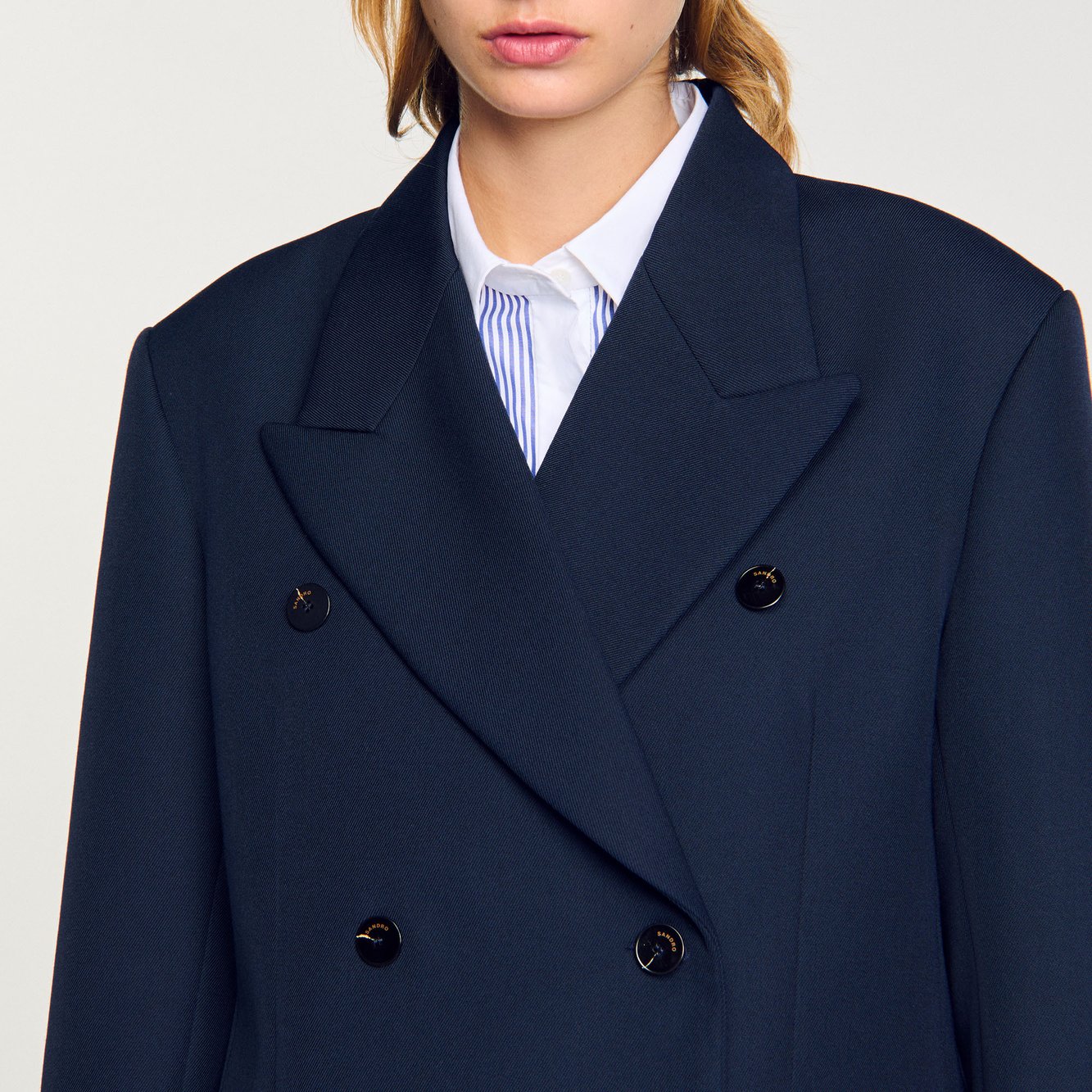 Veste de costume en laine mélangée Sandro seconde main