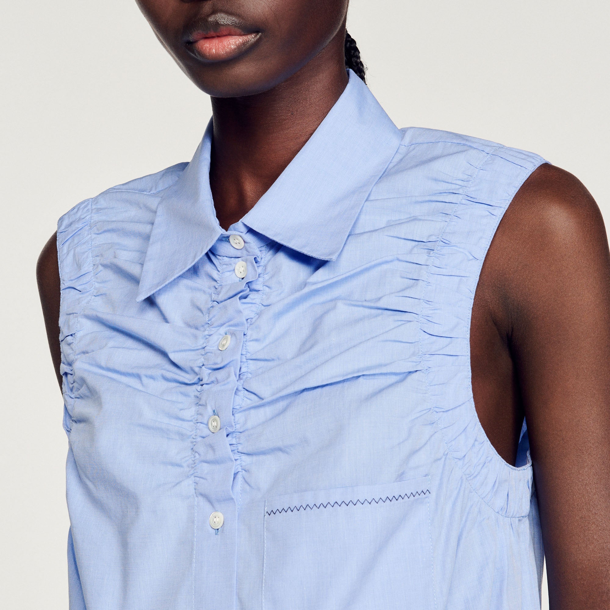 Chemise courte sans manches Sandro seconde main