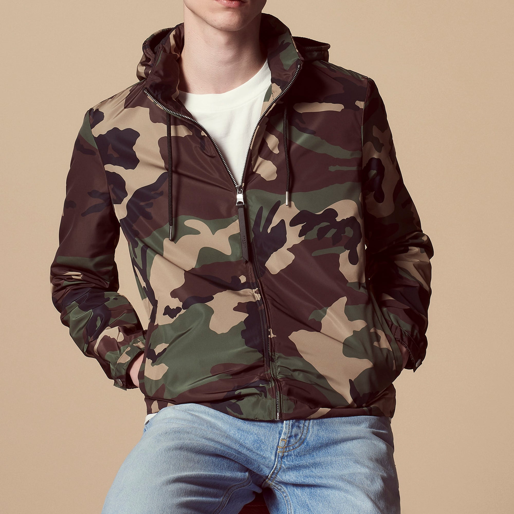 Coupe-vent imprimé camouflage Sandro seconde main