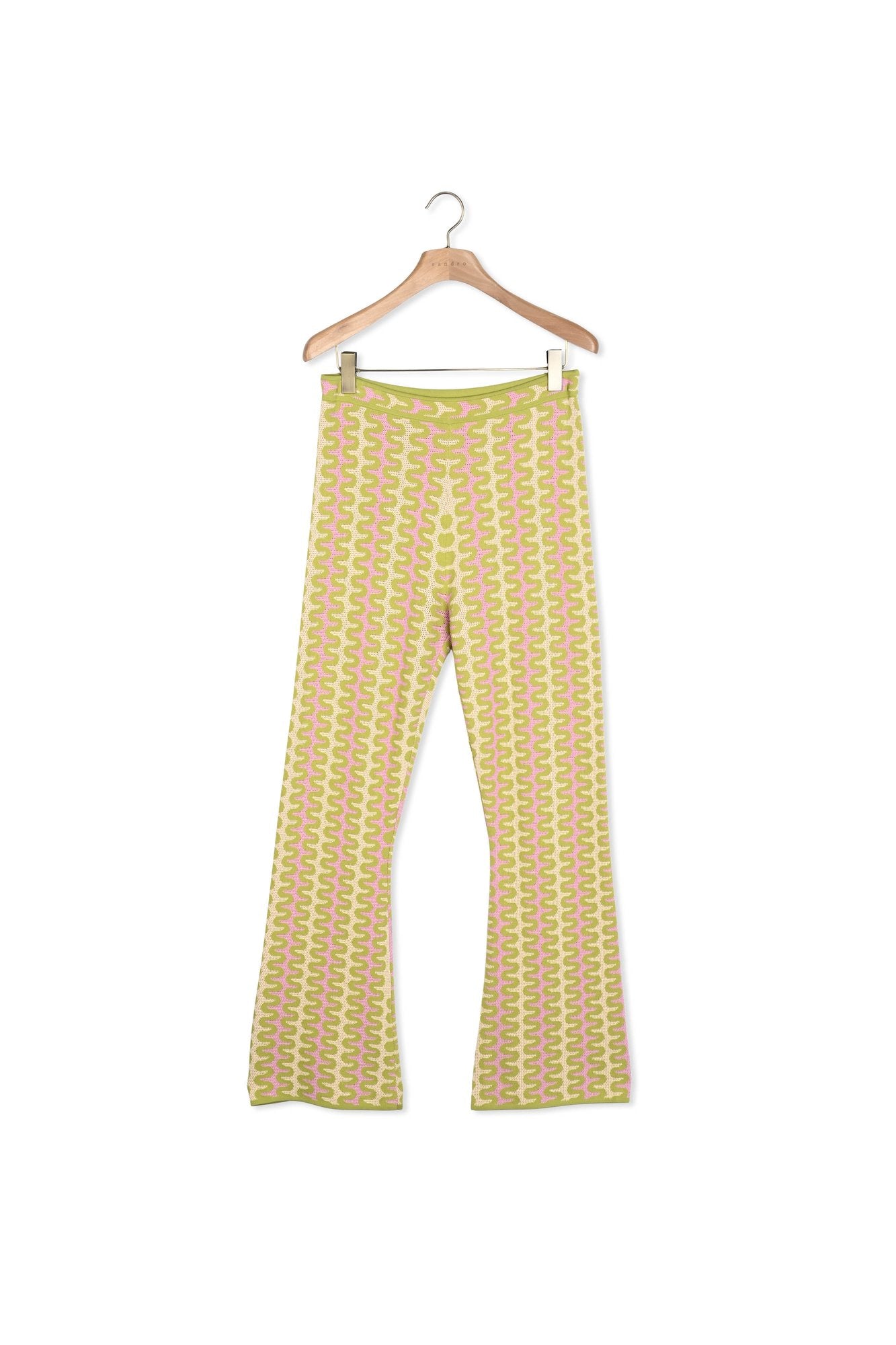 Pantalon en Maille à motifs Sandro seconde main