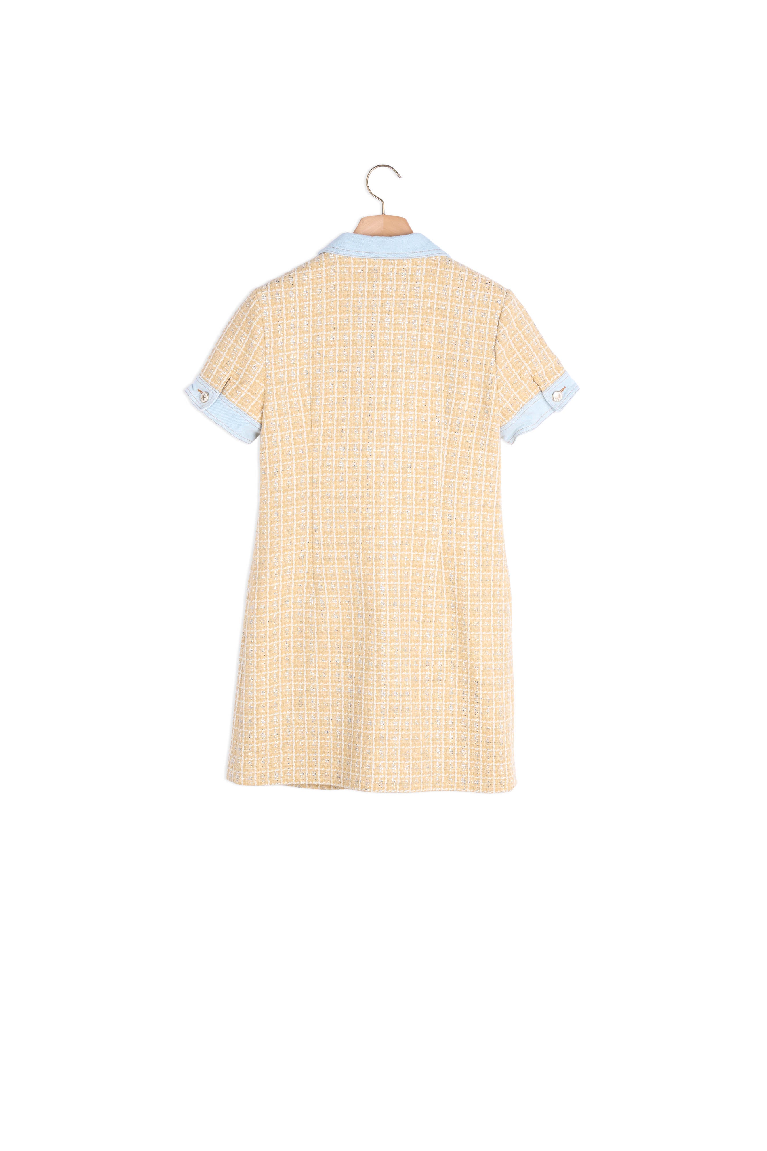 Robe en tweed fantaisie et Jean Sandro seconde main