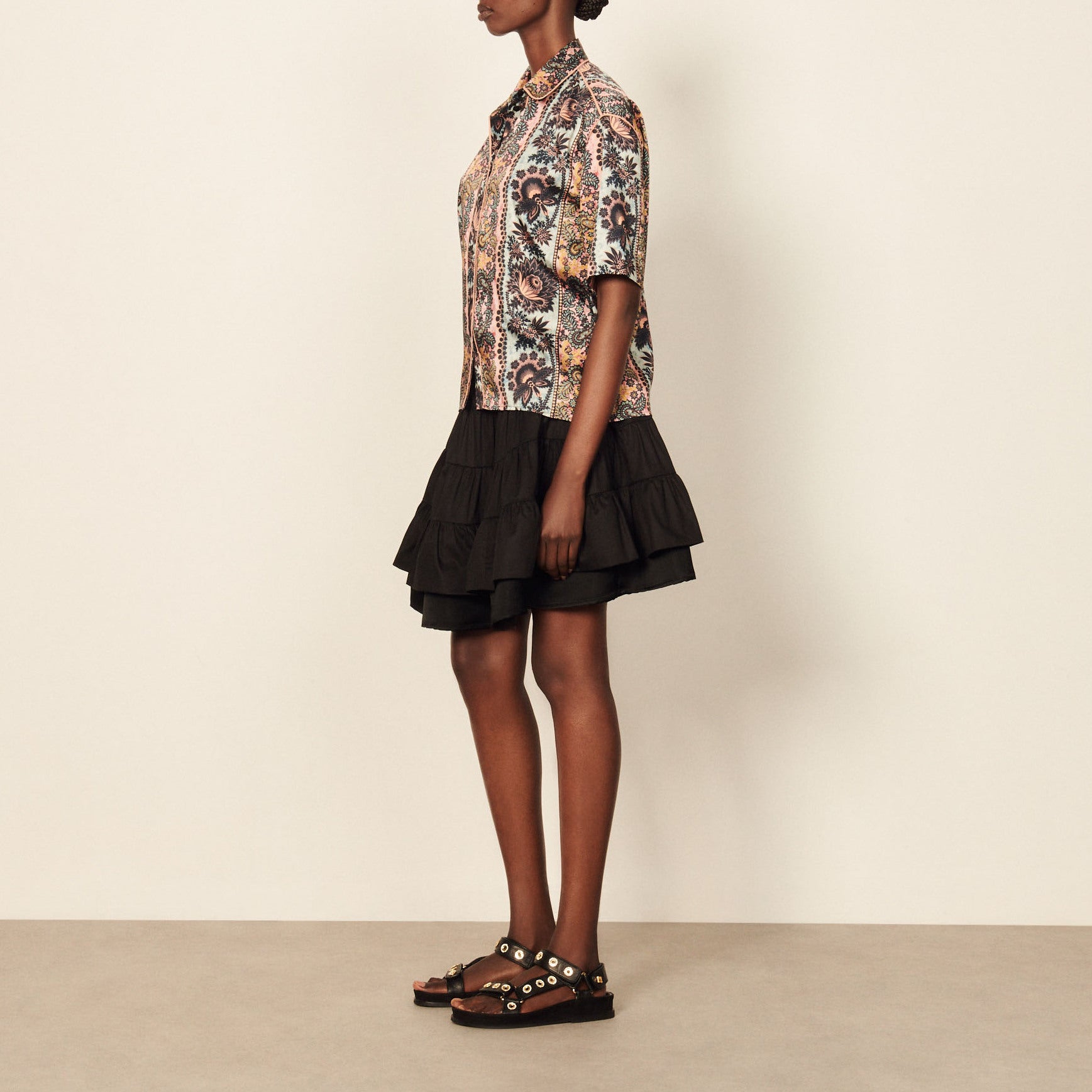 Chemise fluide imprimé tie&dye baroque Sandro seconde main