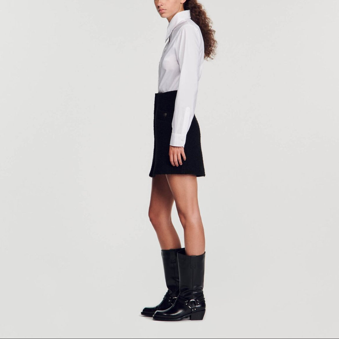 Jupe courte à boutons Sandro seconde main