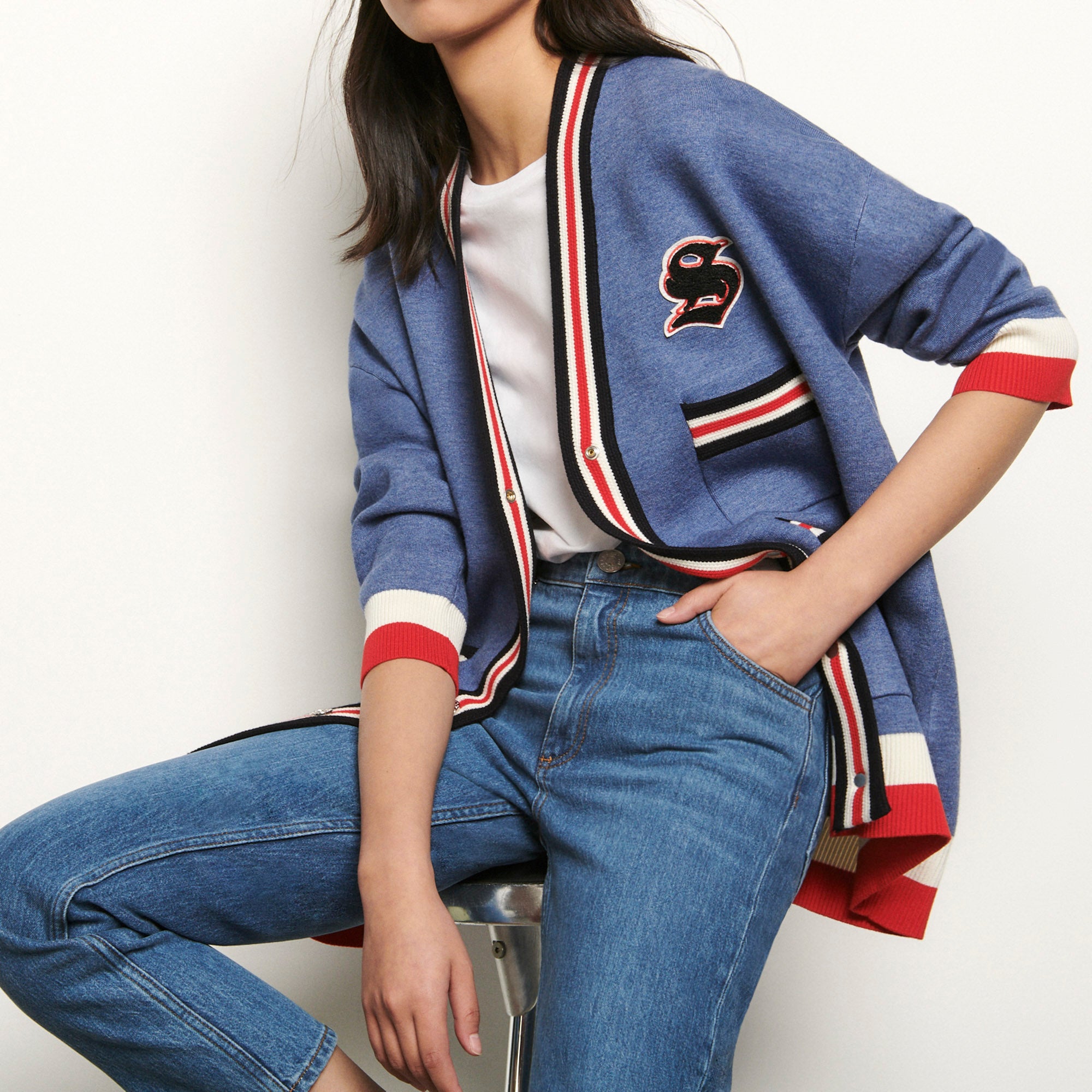 Cardigan à finitions crochet Sandro seconde main