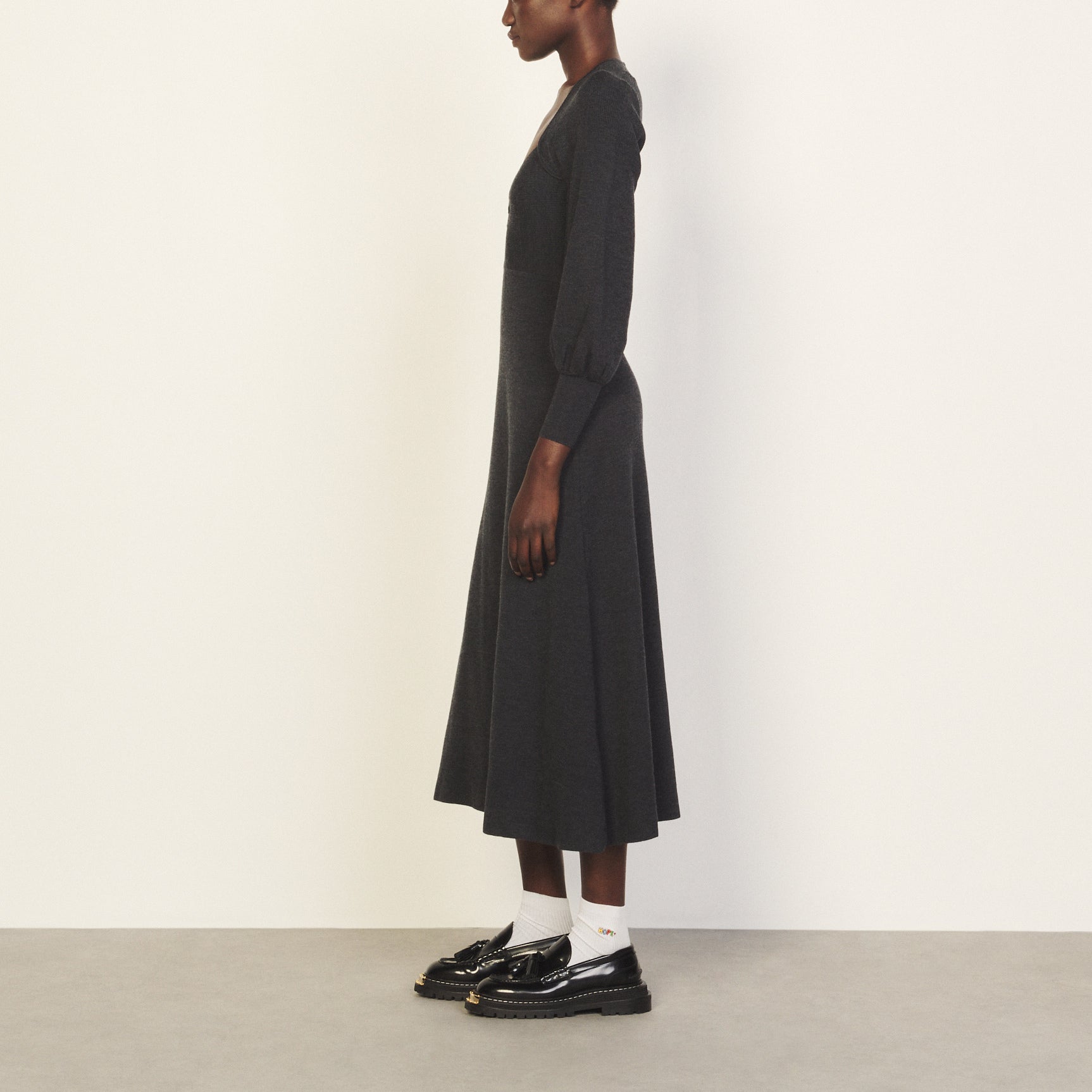 Robe Gris Foncé Sandro seconde main