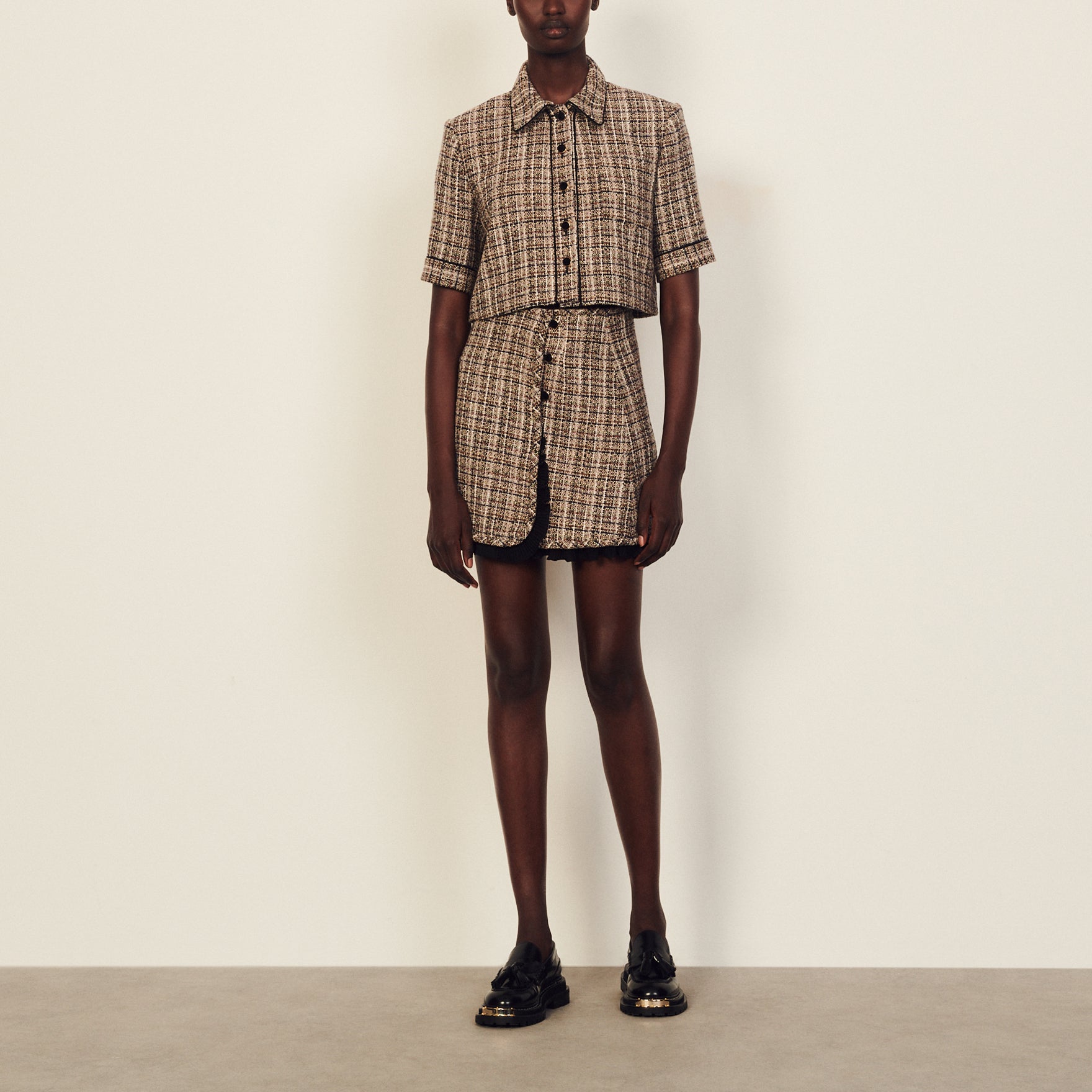 Jupe courte en tweed Sandro seconde main