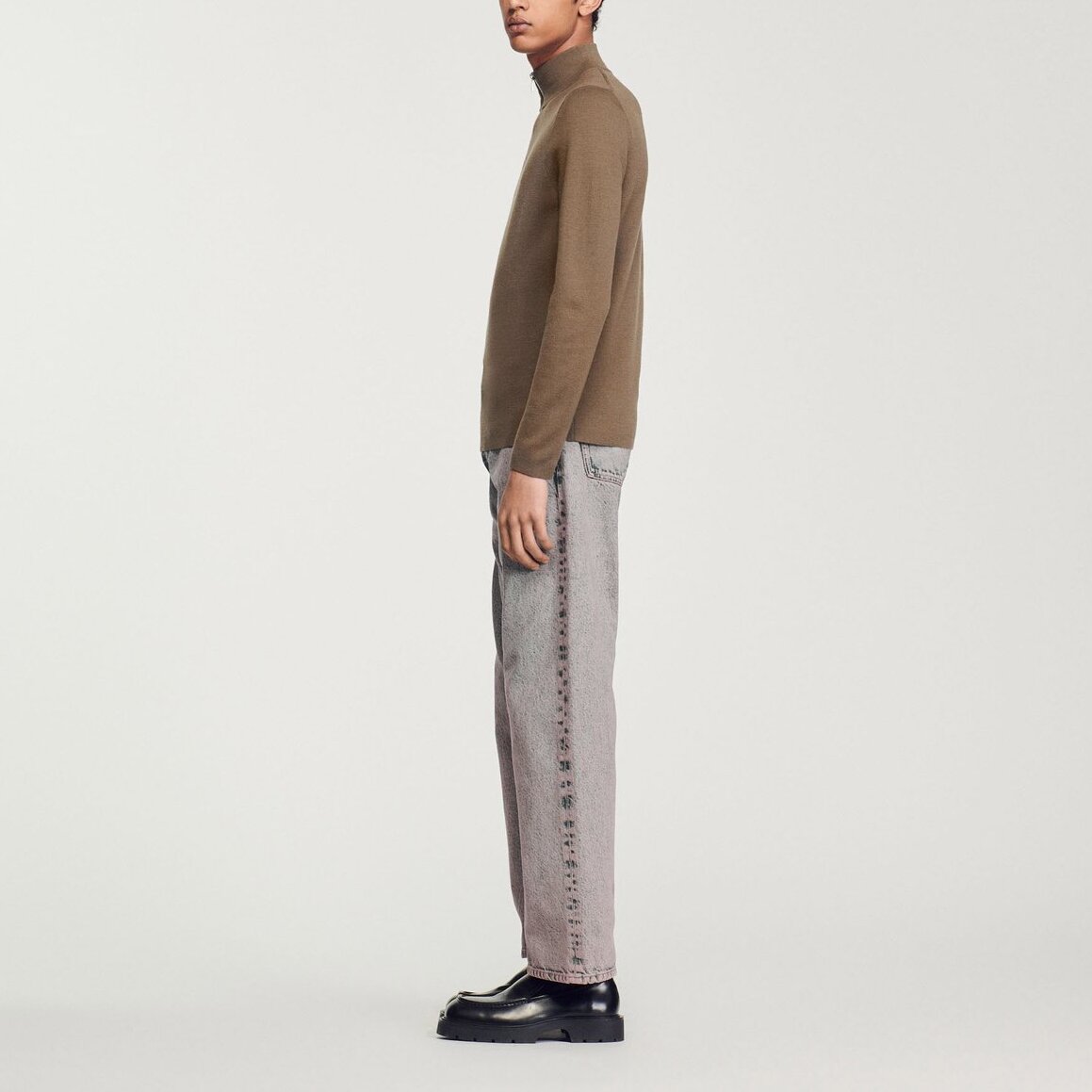 Pull en laine à col zippé Sandro seconde main