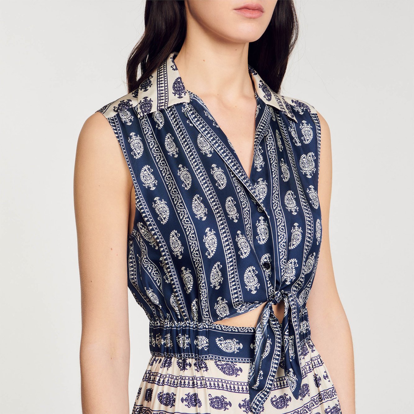 Robe longue imprimé paisley Sandro seconde main