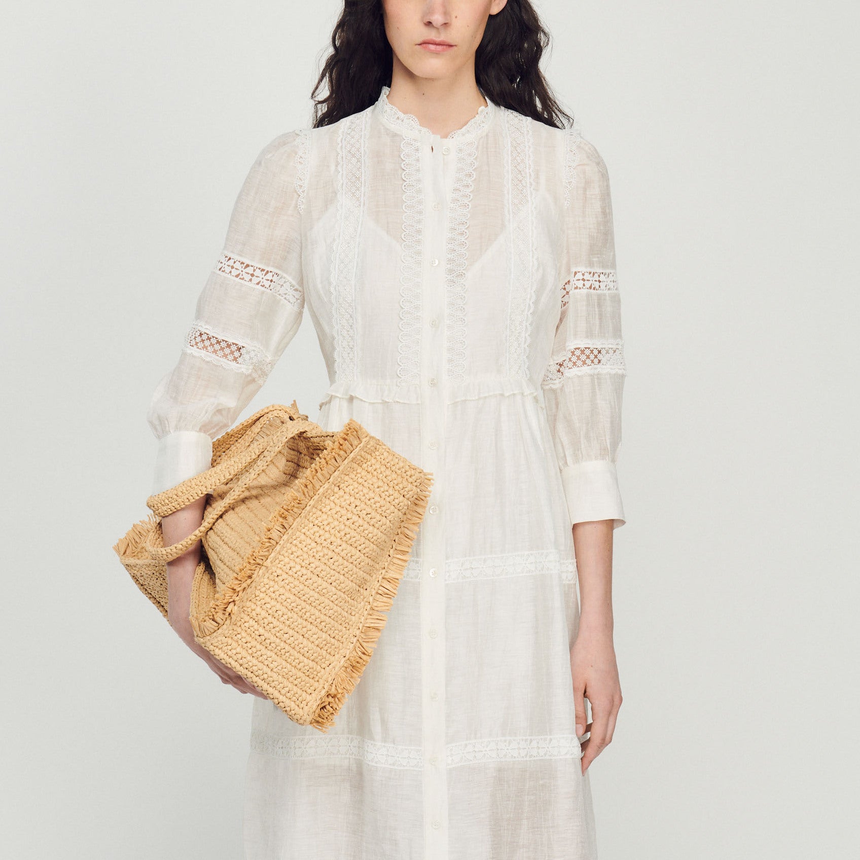 Robe longue dentelle Sandro seconde main