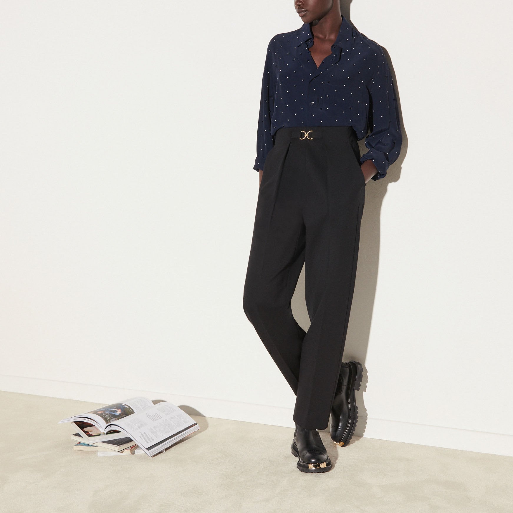 Pantalon ajusté taille haute Sandro seconde main