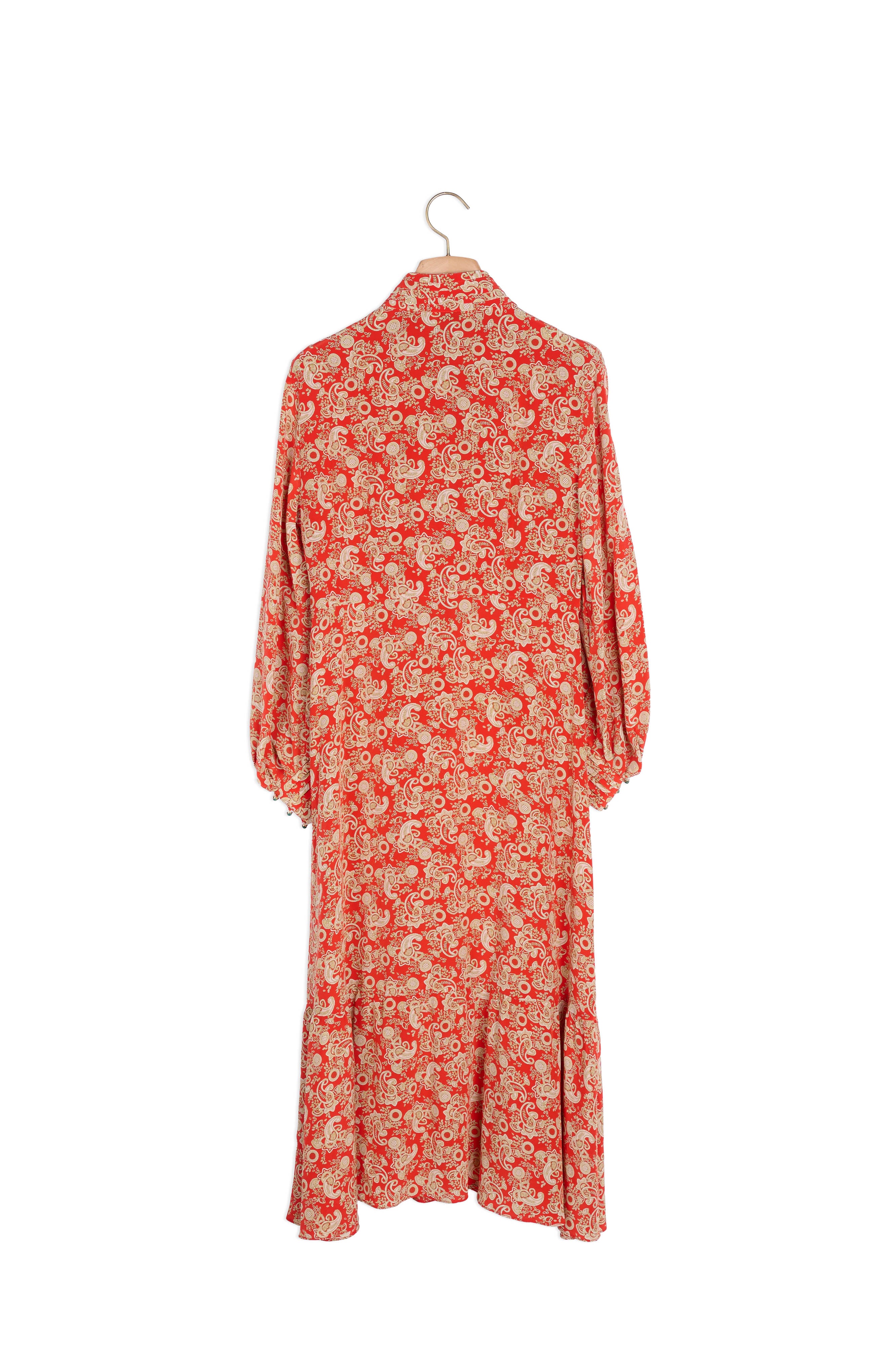 Robe longue imprimée en soie Sandro seconde main