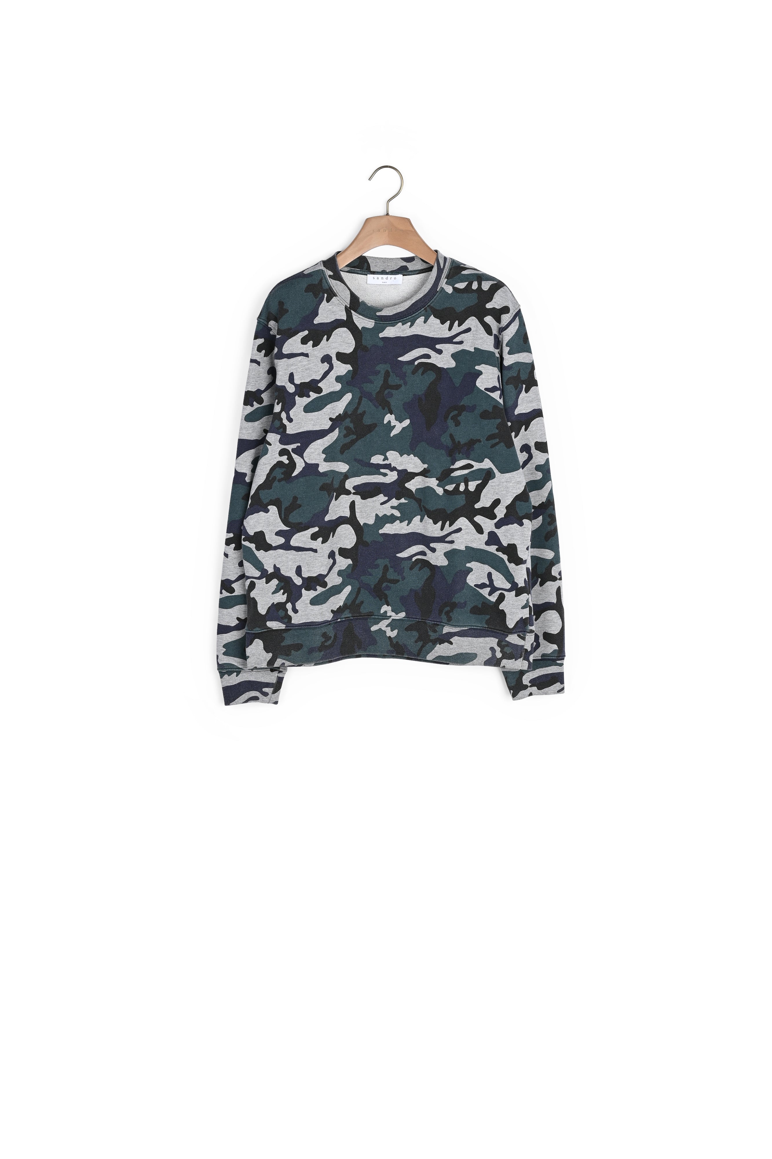 Sweat imprimé camouflage Sandro seconde main