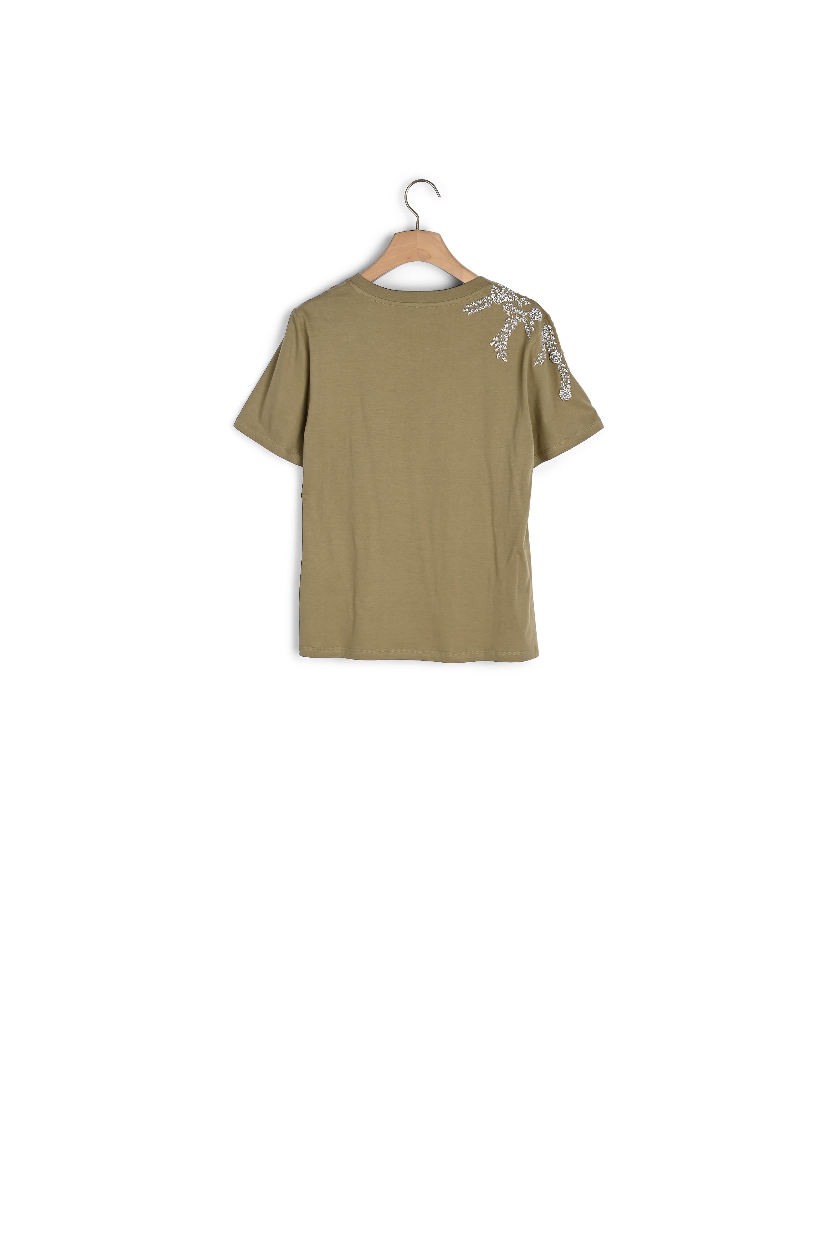 T-shirt orné de broderies et strass Sandro seconde main