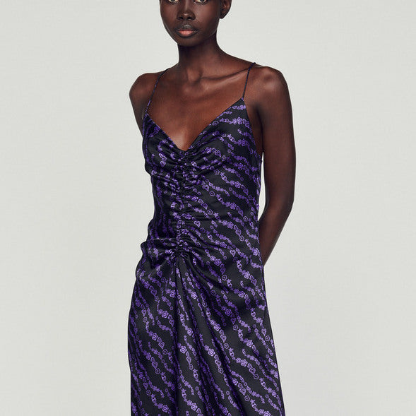 Robe longue à fines bretelles Sandro seconde main