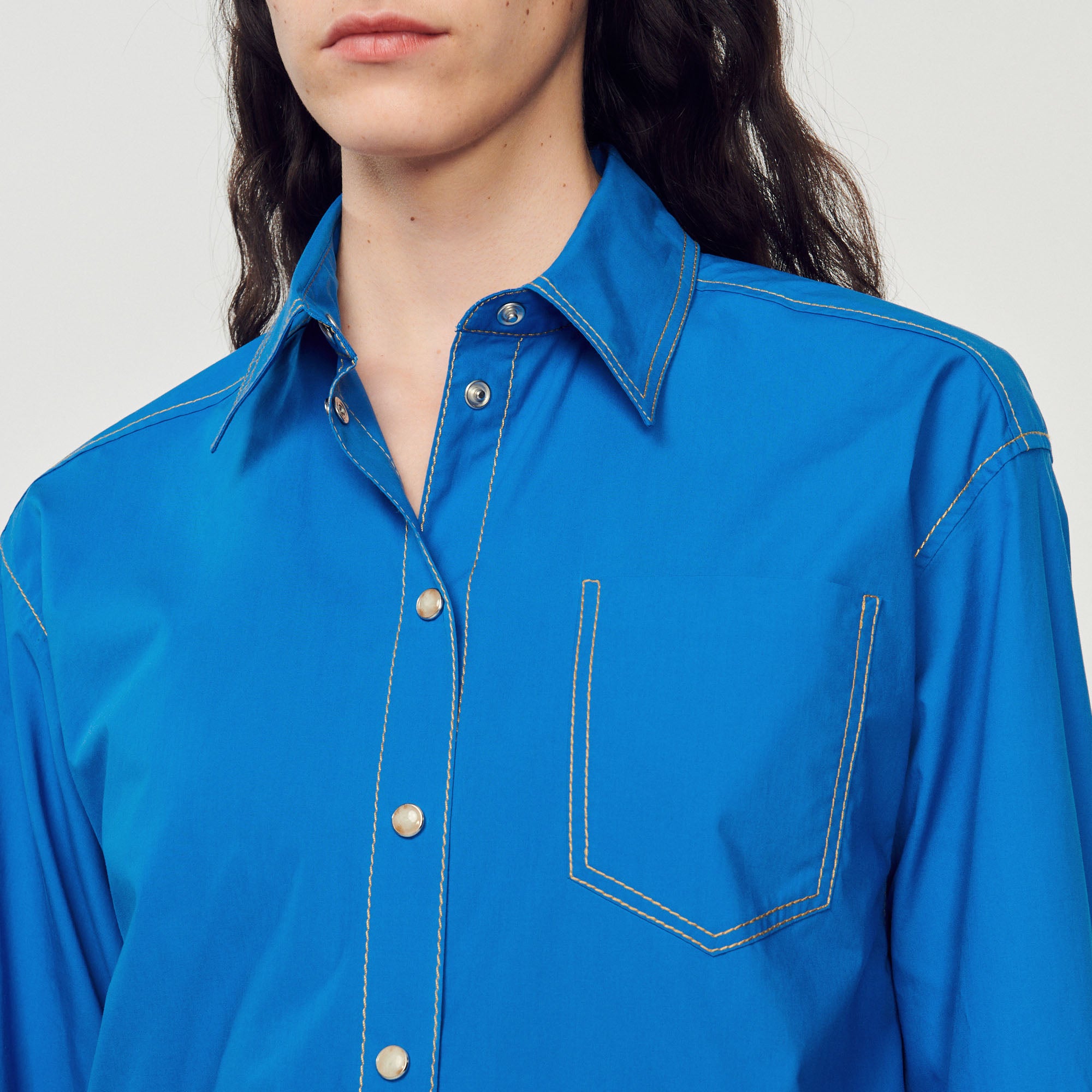 Chemise à détails surpiqués Sandro seconde main