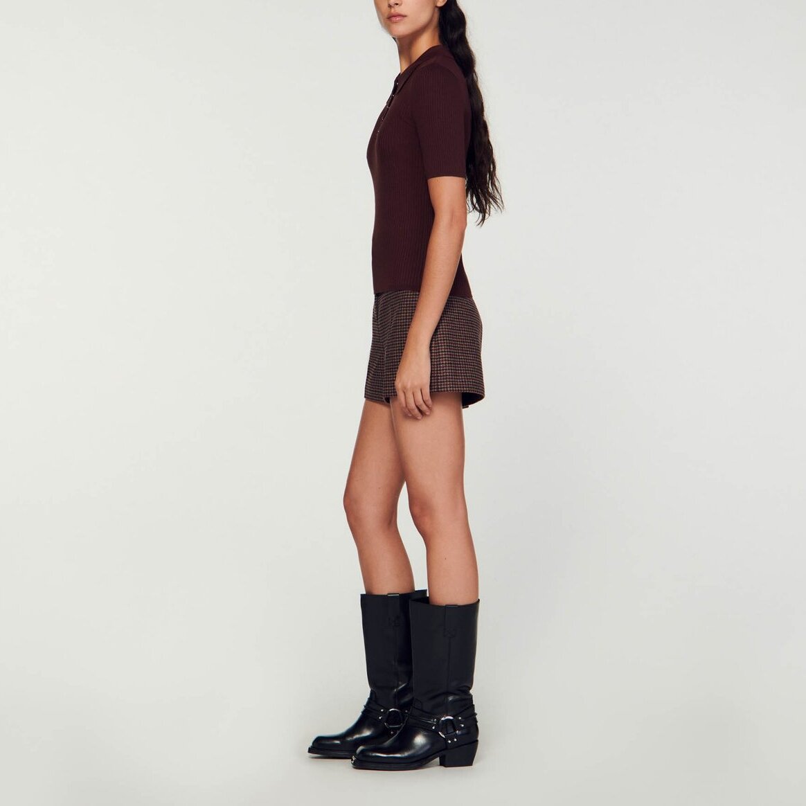 Pull polo manches courtes Sandro seconde main