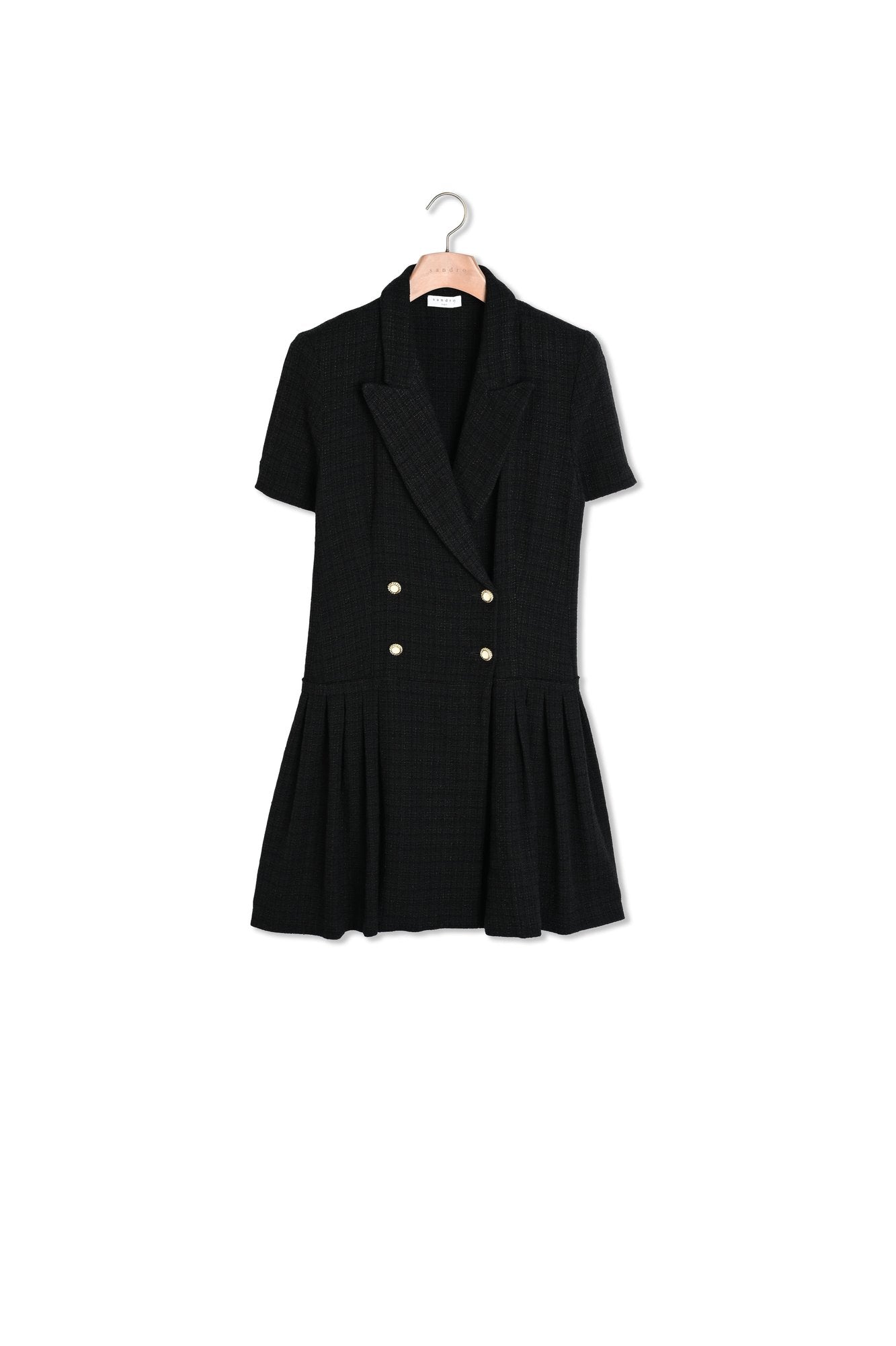 Robe courte en tweed Sandro seconde main