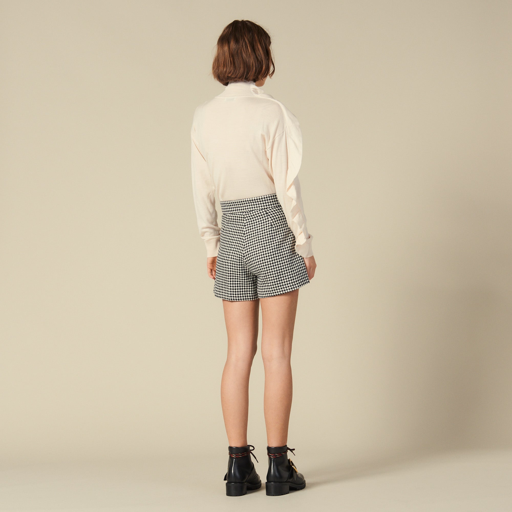 Short en pied de coq assorti Sandro seconde main