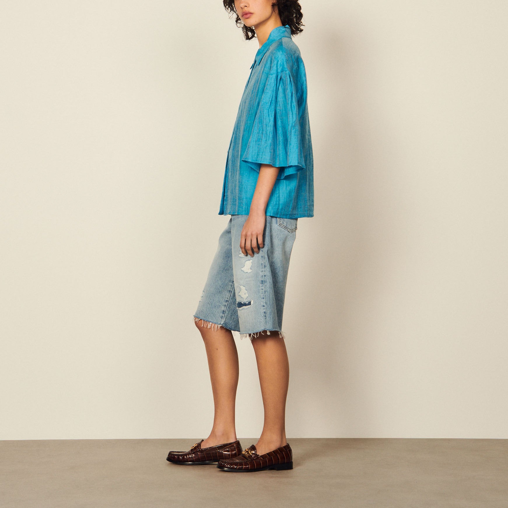 Chemise fluide en soie Sandro seconde main