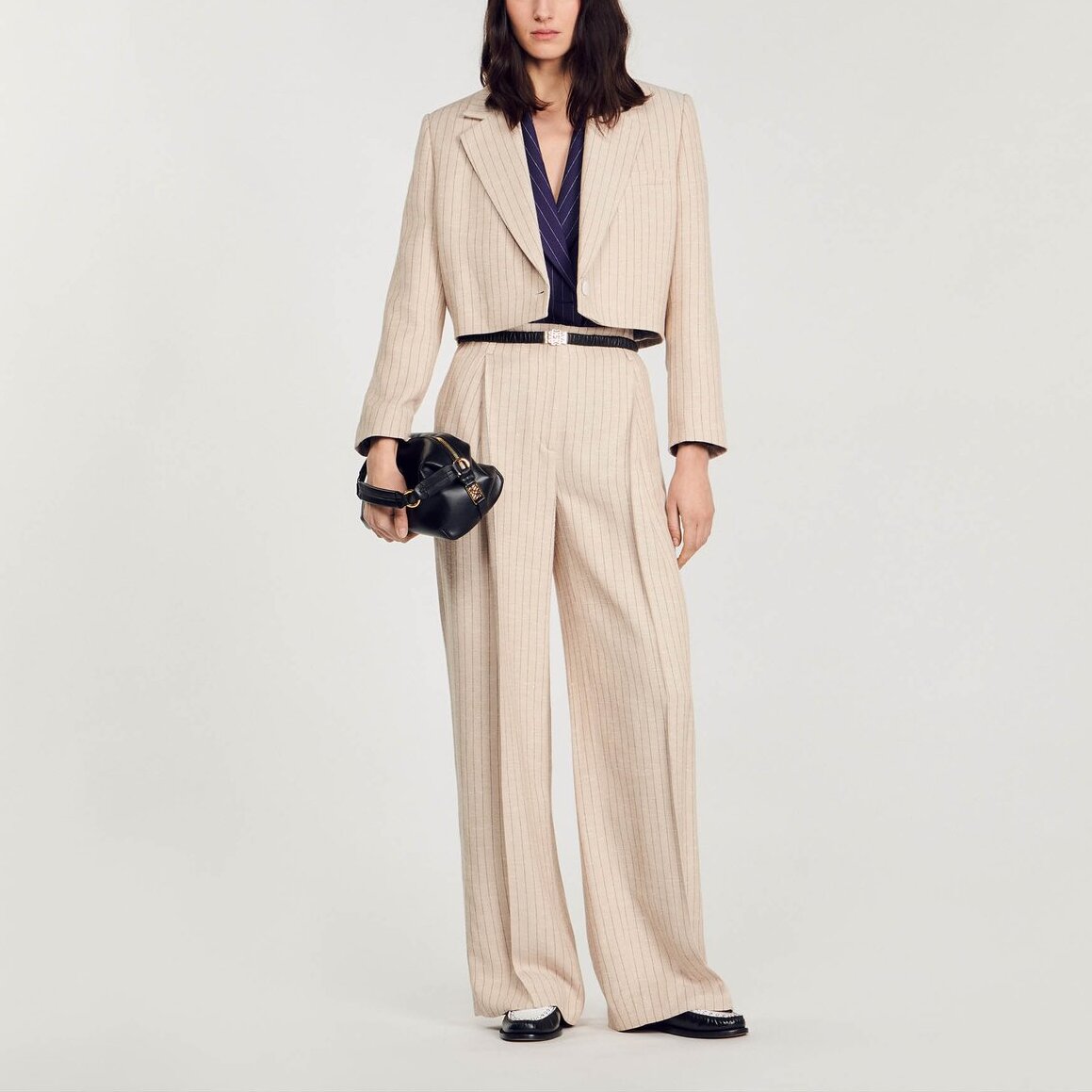 Veste courte à rayures Sandro seconde main