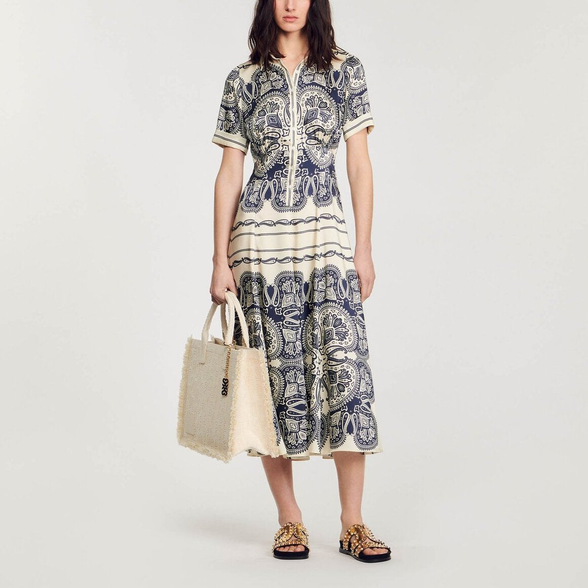 Robe longue imprimée Sandro seconde main