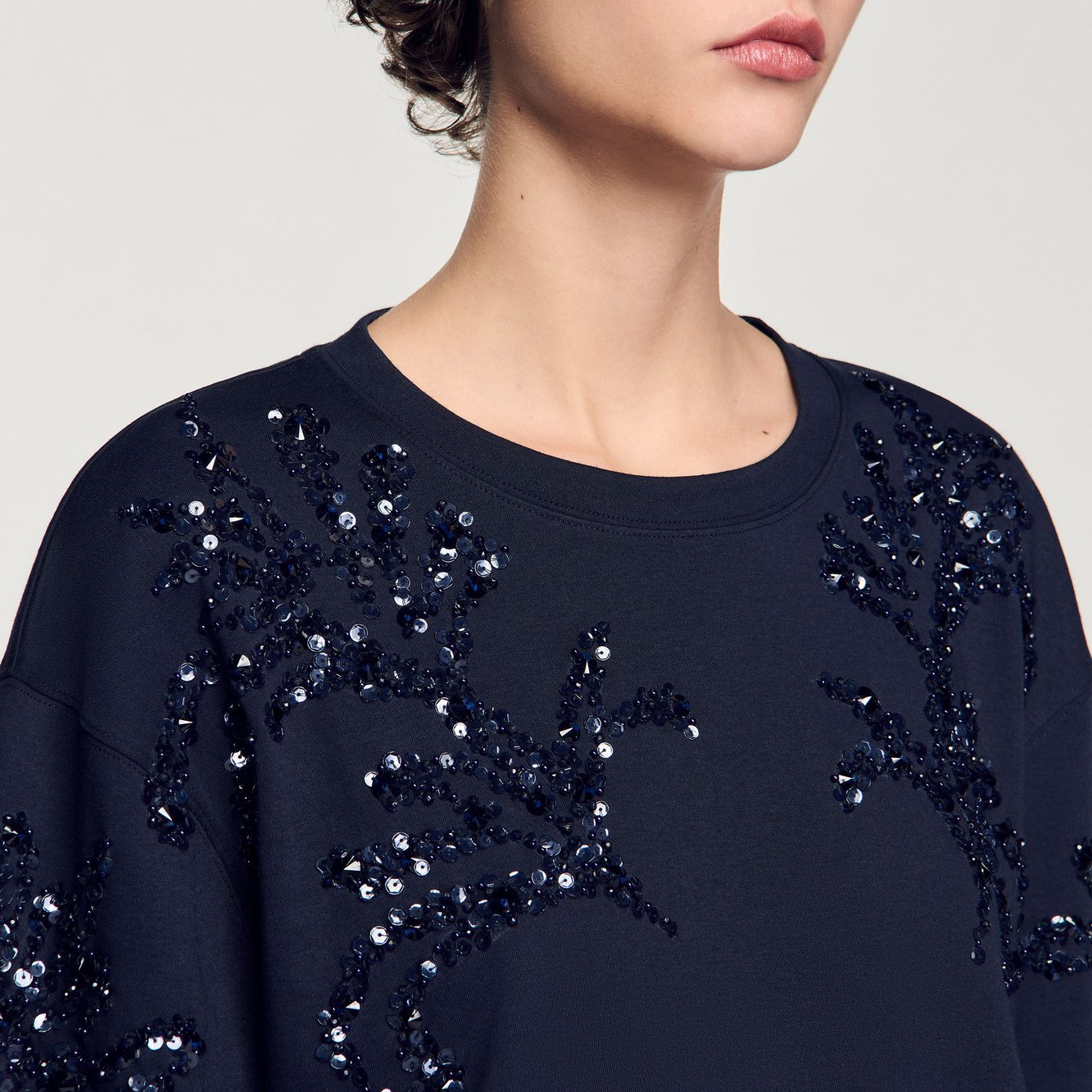 T-shirt à détails perlés Sandro seconde main