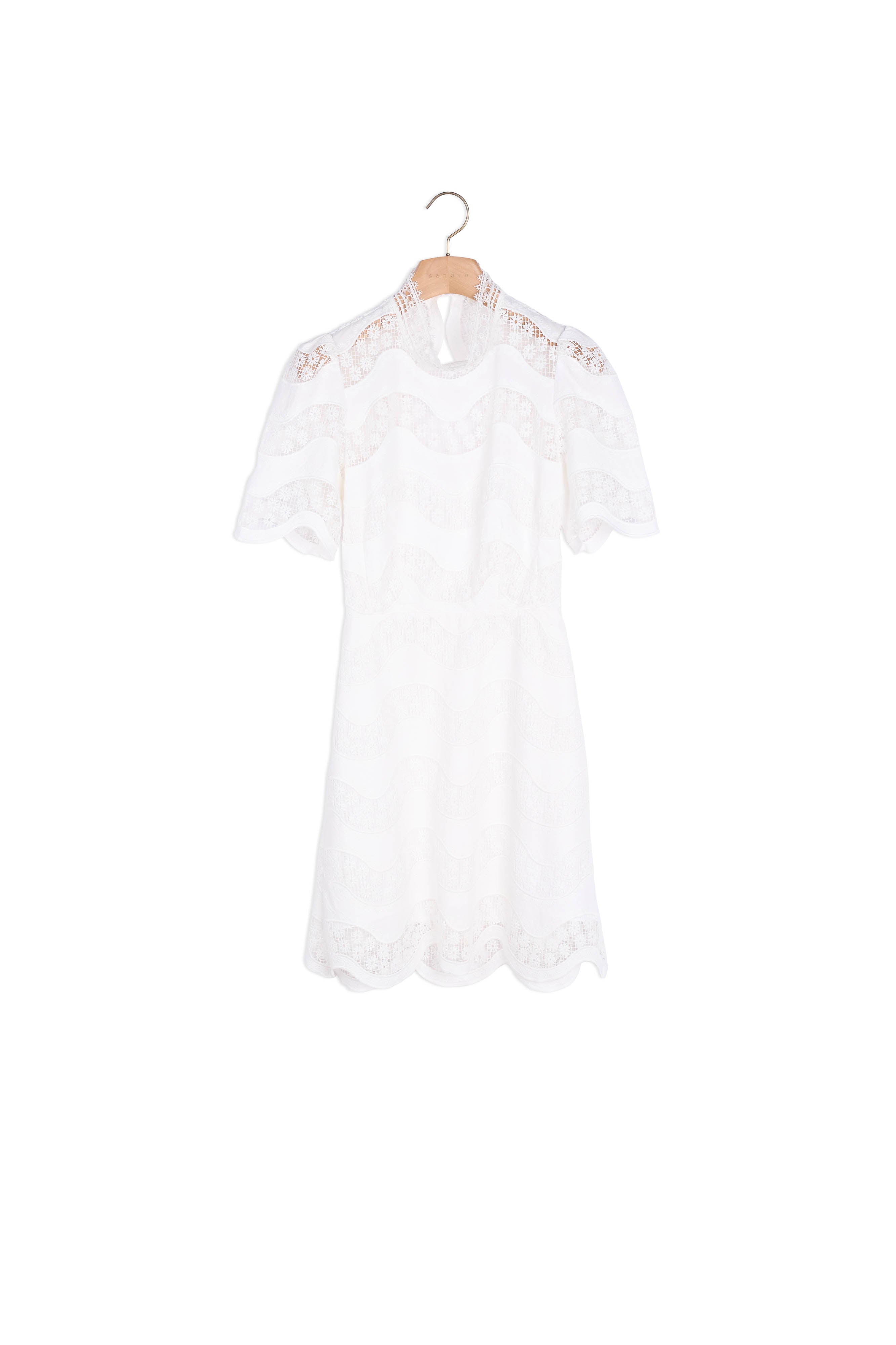 Robe courte en guipure Sandro seconde main