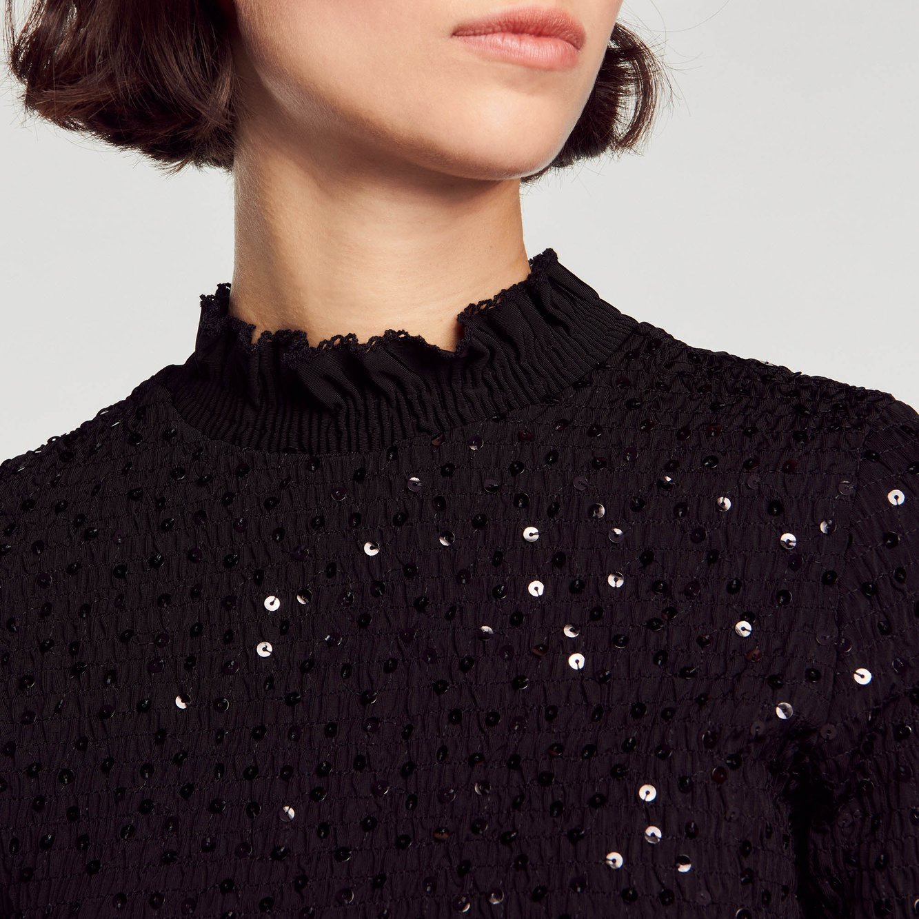 Top orné de sequins Sandro seconde main