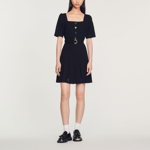 Robe courte en tweed Sandro seconde main