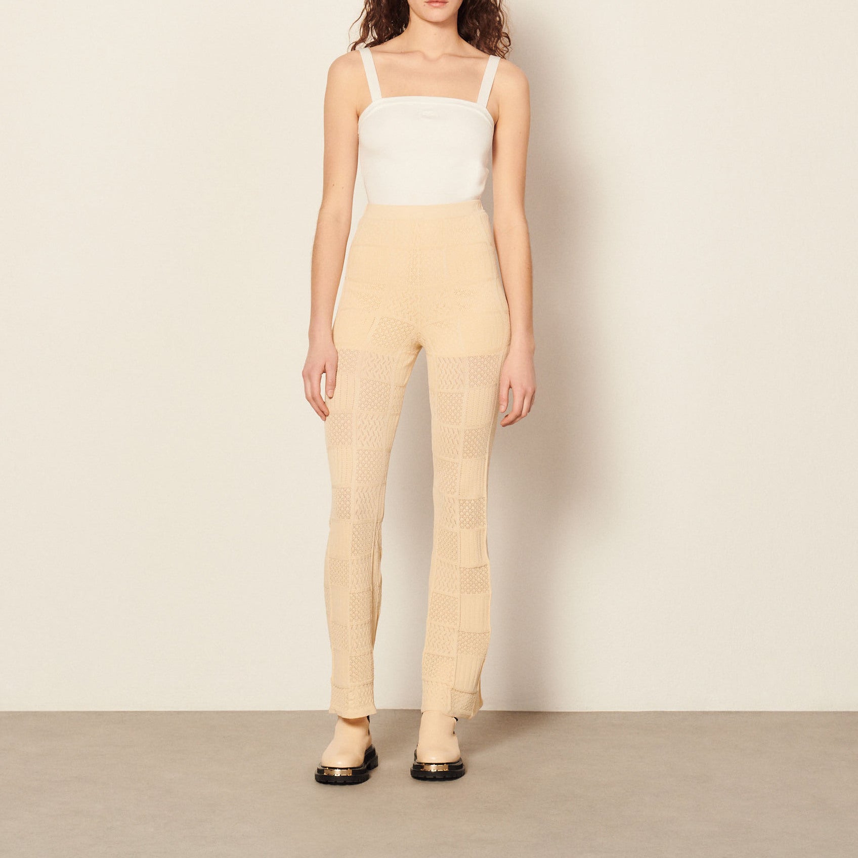 Pantalon en Maille pointelle Sandro seconde main
