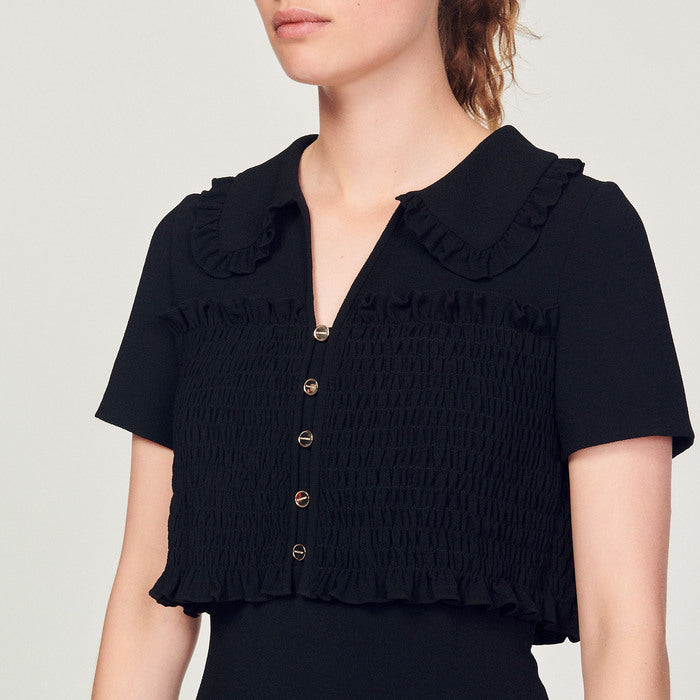 Robe courte smockée Sandro seconde main