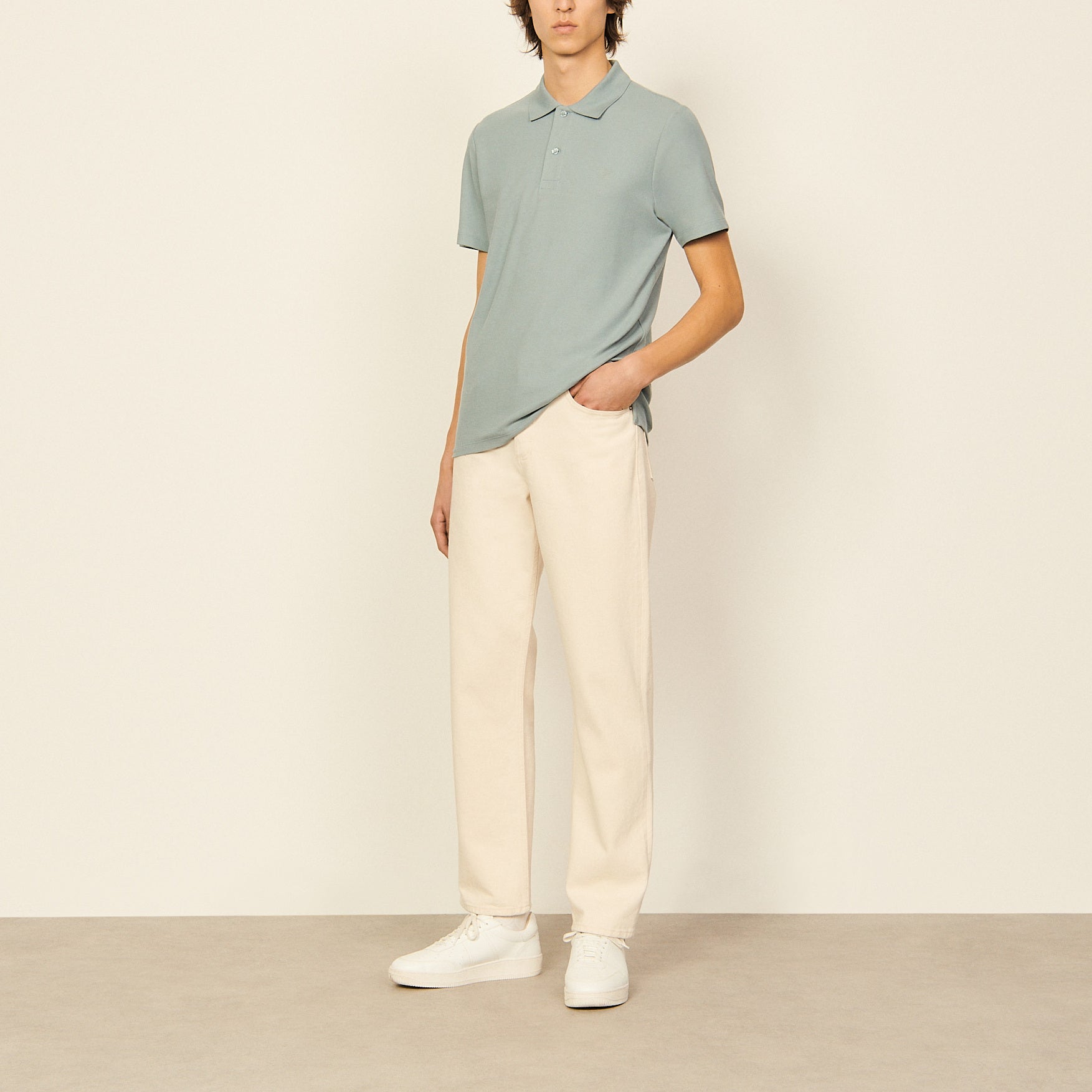 Polo en coton avec logo S Sandro seconde main